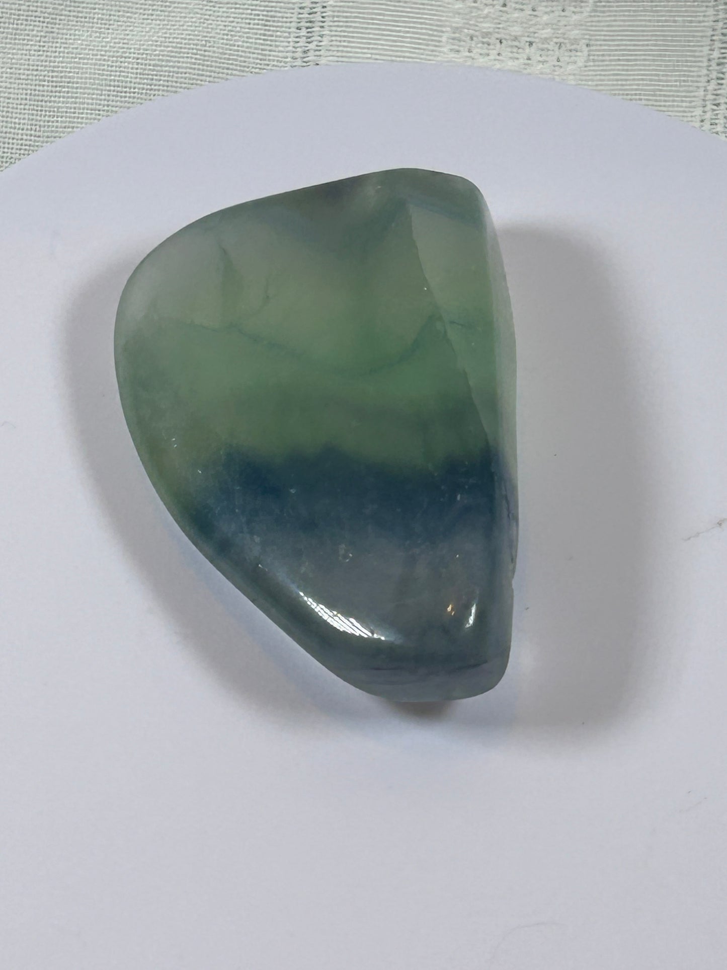 (#101) - FLUORITE PALM STONE FREE FORM POLISHED - NEW