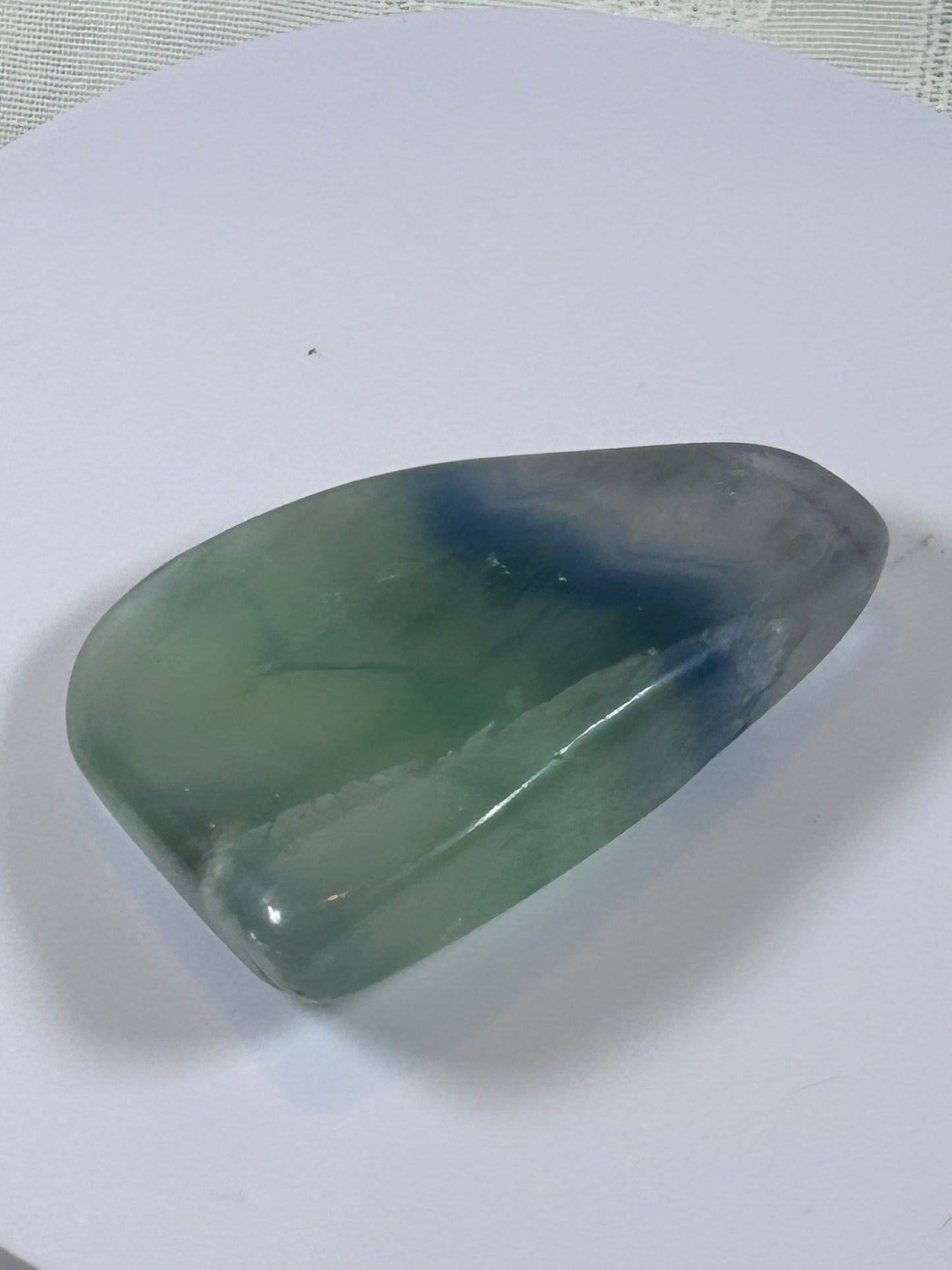 (#101) - FLUORITE PALM STONE FREE FORM POLISHED - NEW