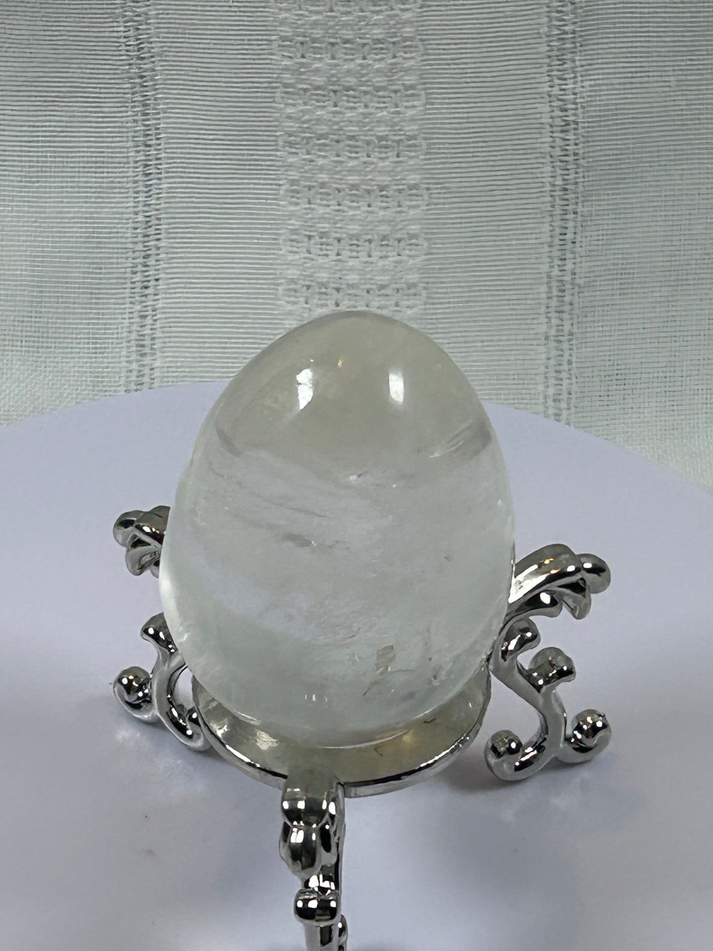 (#103) - CLEAR QUARTZ EGG SHAPE STONE POLISHED - NEW
