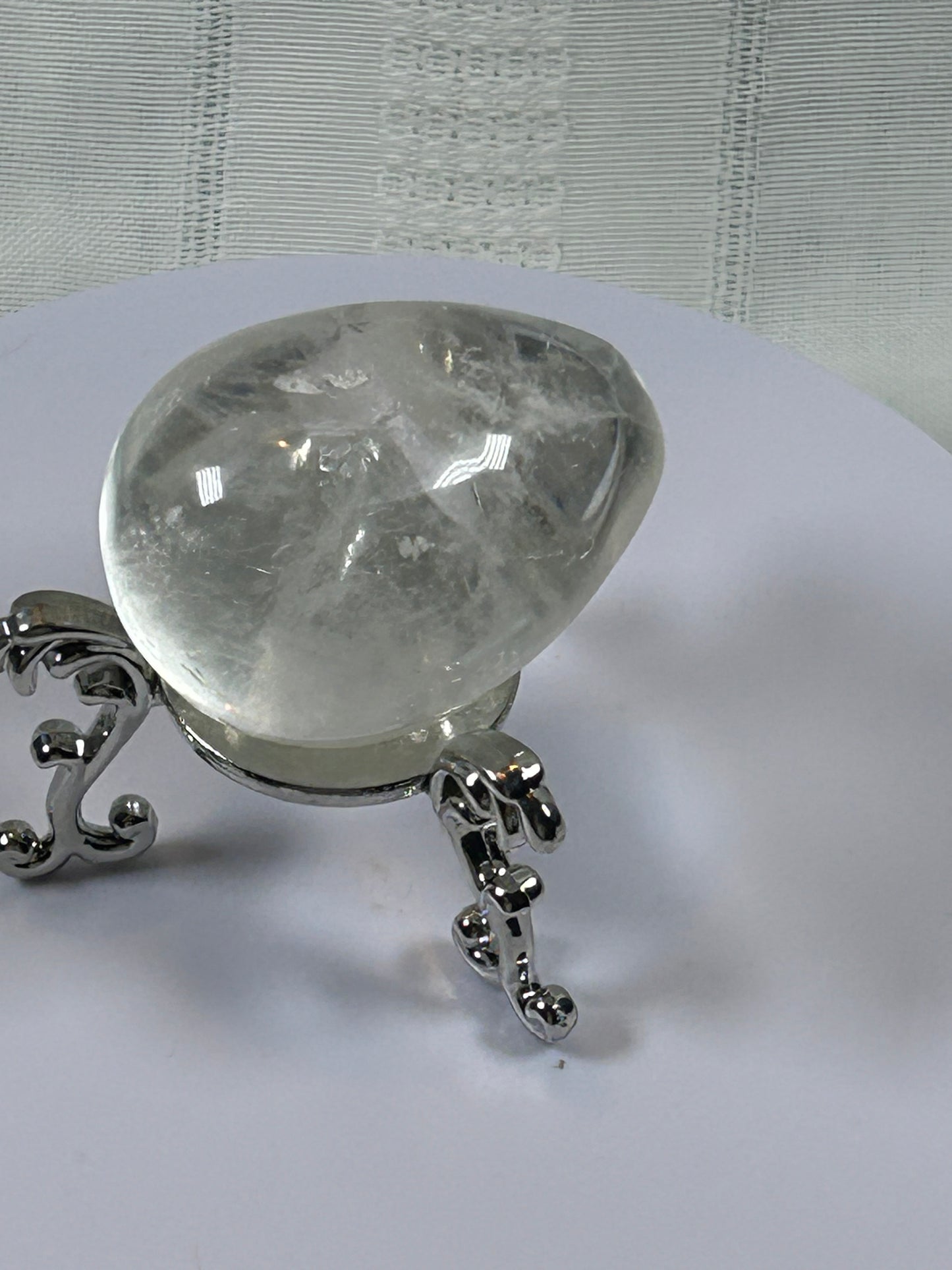 (#103) - CLEAR QUARTZ EGG SHAPE STONE POLISHED - NEW