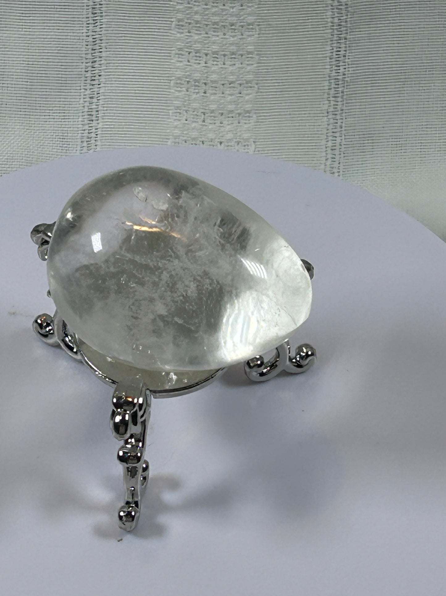(#103) - CLEAR QUARTZ EGG SHAPE STONE POLISHED - NEW