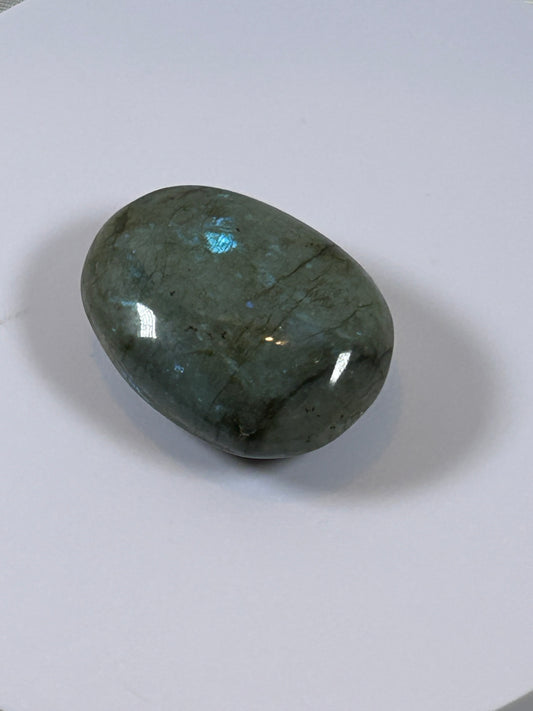 (#109) - LABRADORITE PALM STONE POLISHED - NEW