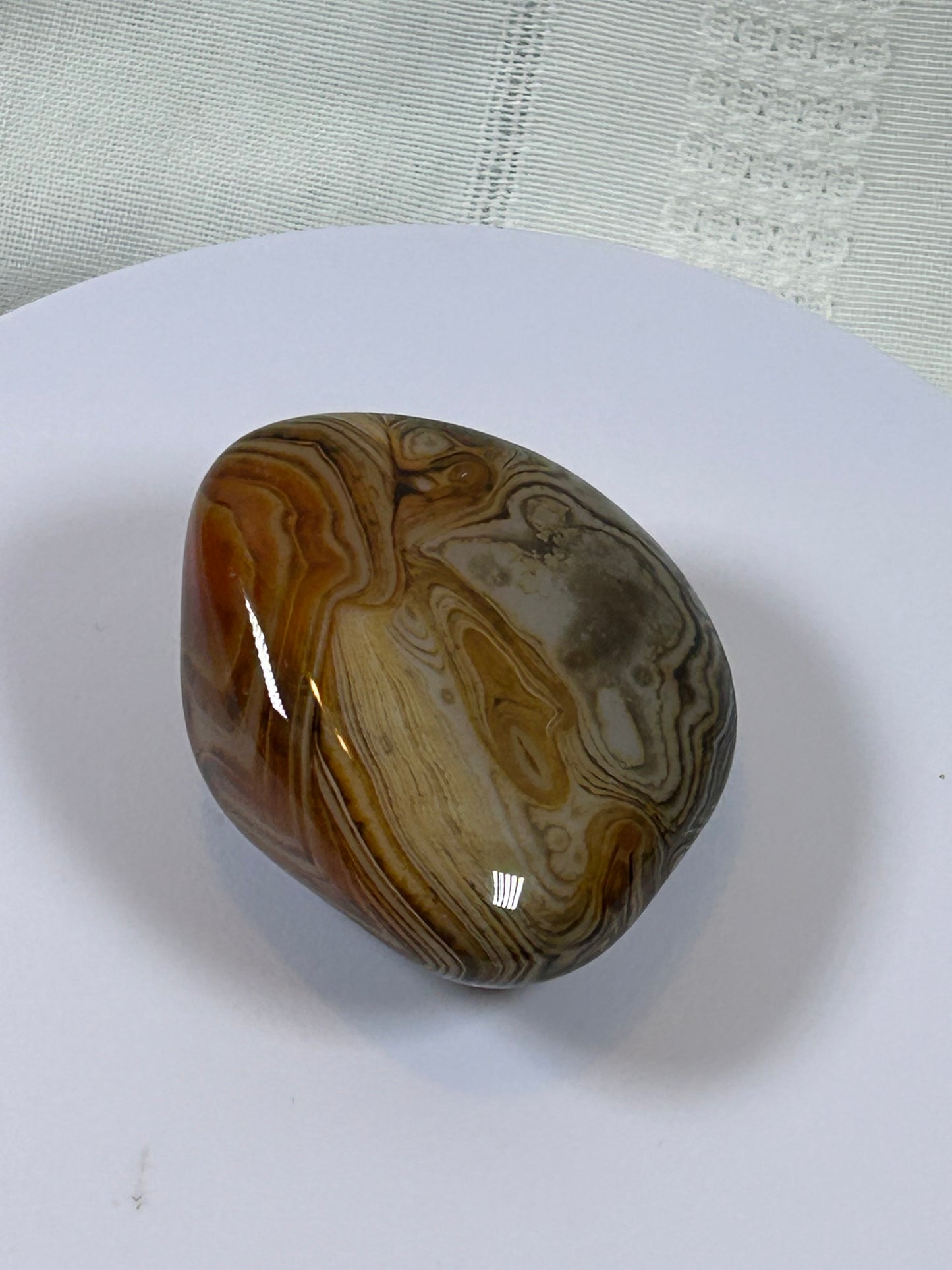 (#110) - SARDONYX PALM STONE POLISHED - NEW