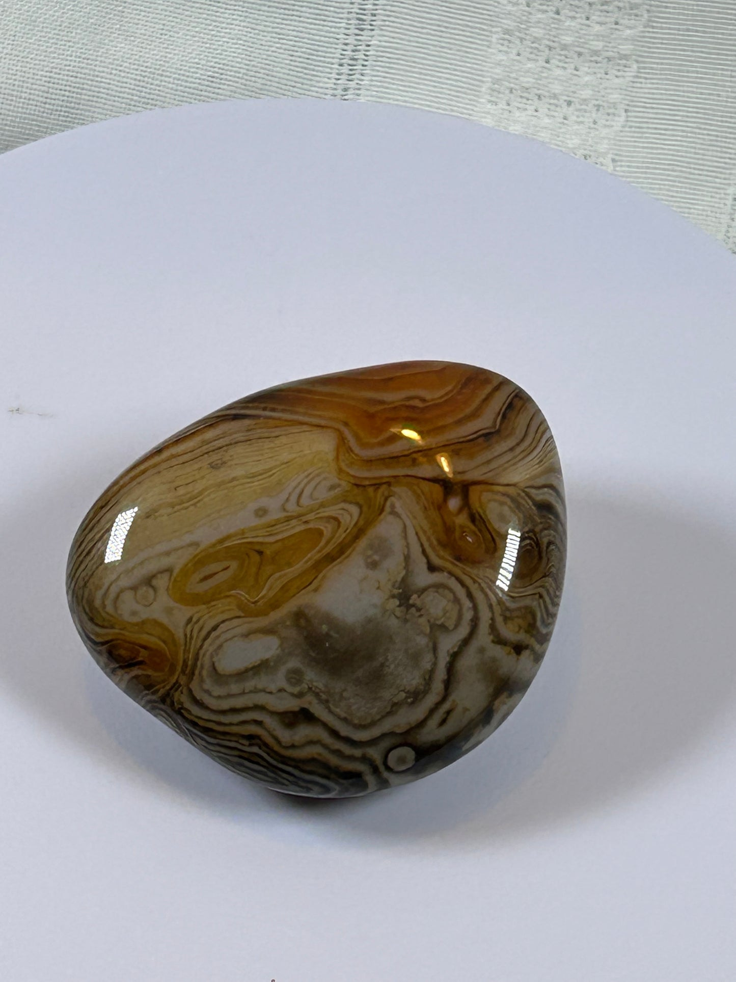 (#110) - SARDONYX PALM STONE POLISHED - NEW