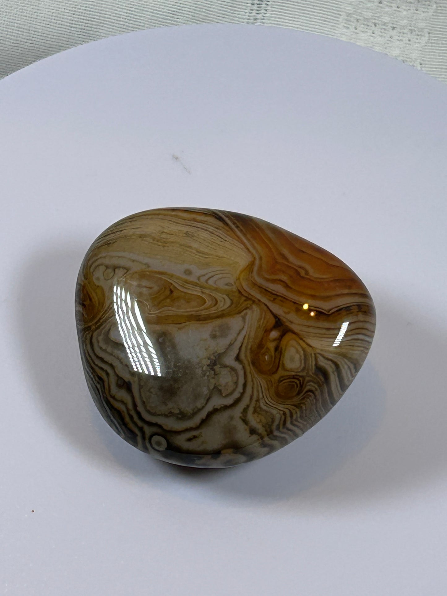(#110) - SARDONYX PALM STONE POLISHED - NEW