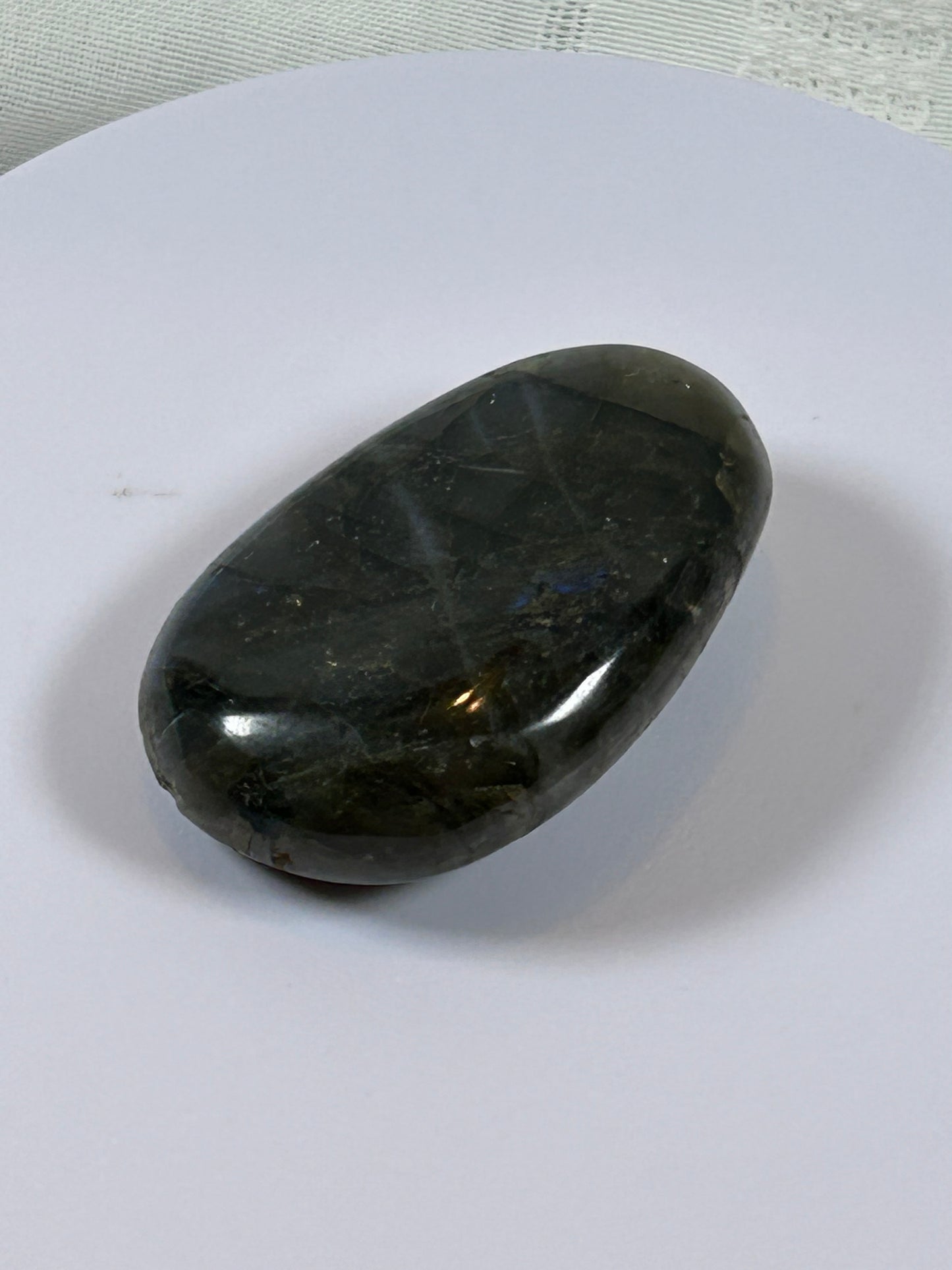 (#111) - LABRADORITE PALM STONE POLISHED - NEW
