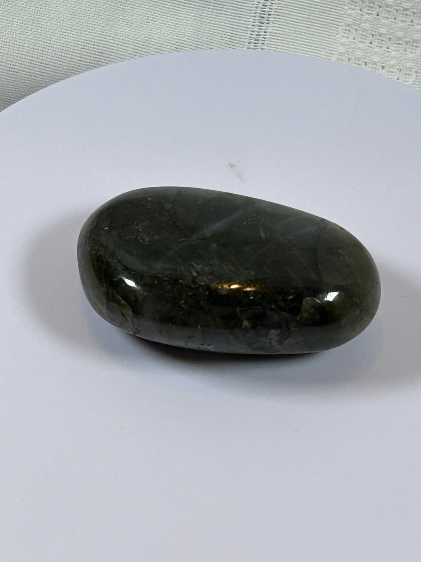 (#111) - LABRADORITE PALM STONE POLISHED - NEW