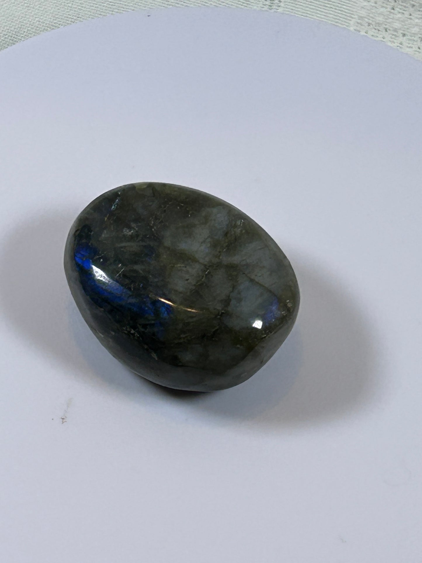 (#119) - LABRADORITE PALM STONE POLISHED - NEW