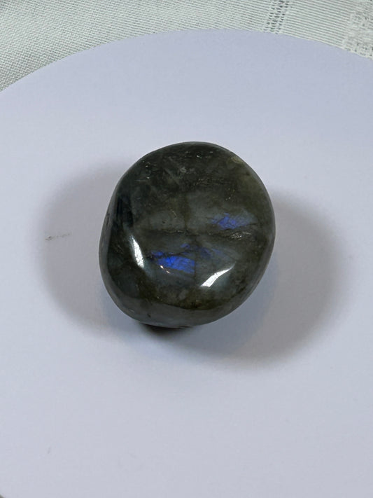 (#119) - LABRADORITE PALM STONE POLISHED - NEW