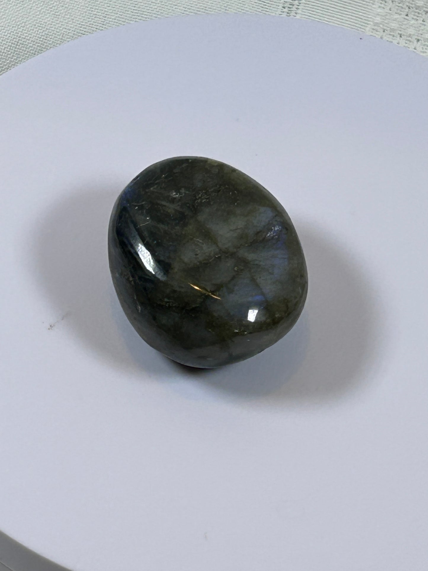 (#119) - LABRADORITE PALM STONE POLISHED - NEW