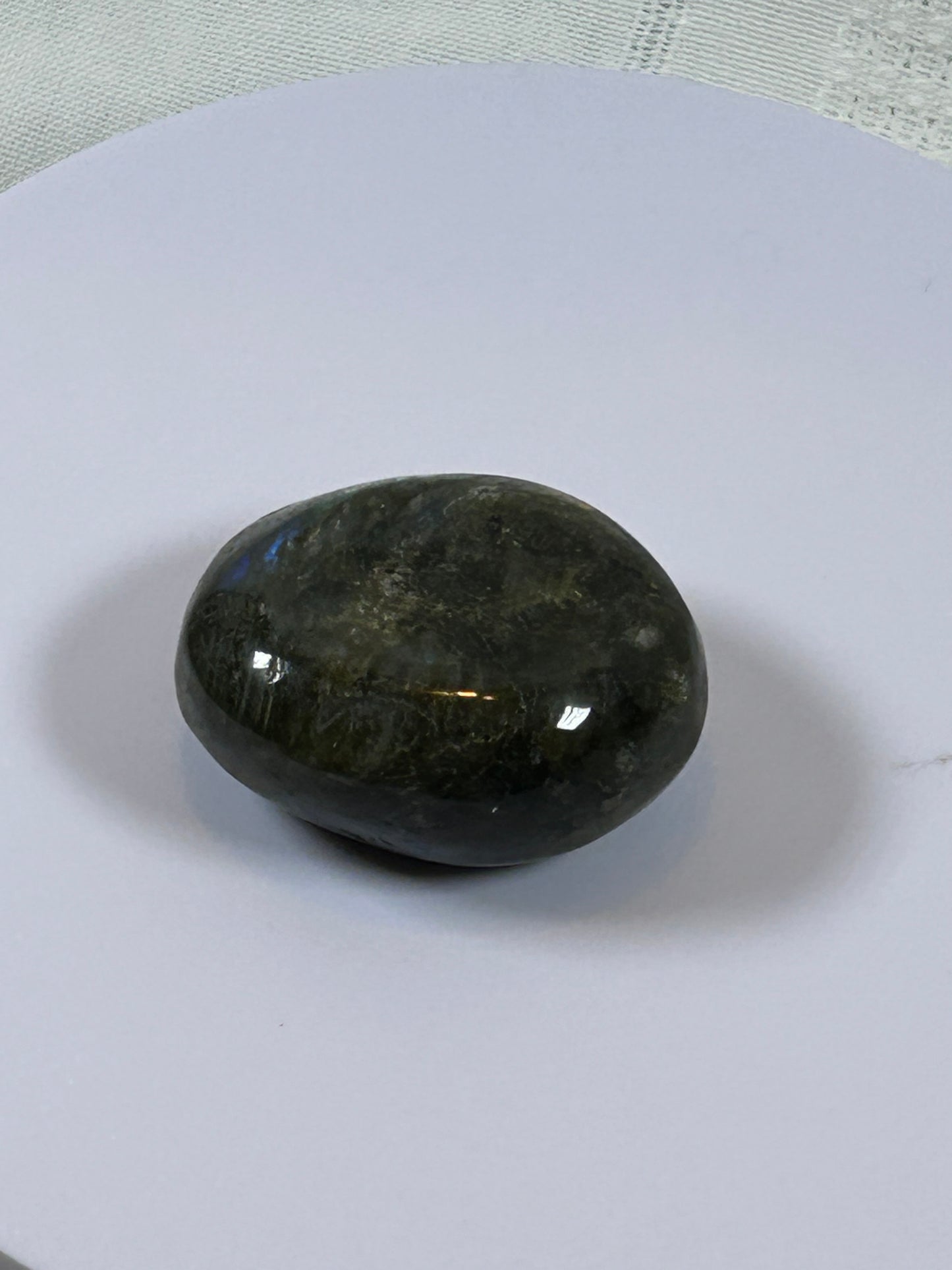 (#119) - LABRADORITE PALM STONE POLISHED - NEW