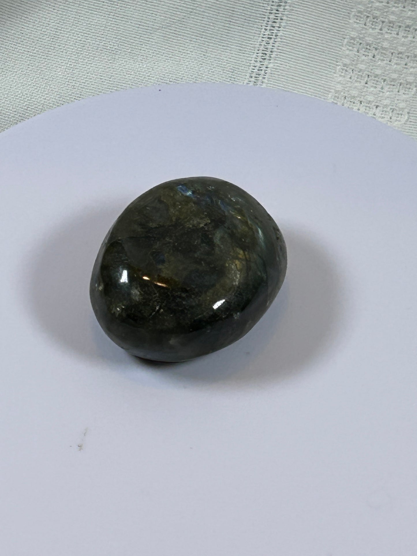 (#119) - LABRADORITE PALM STONE POLISHED - NEW