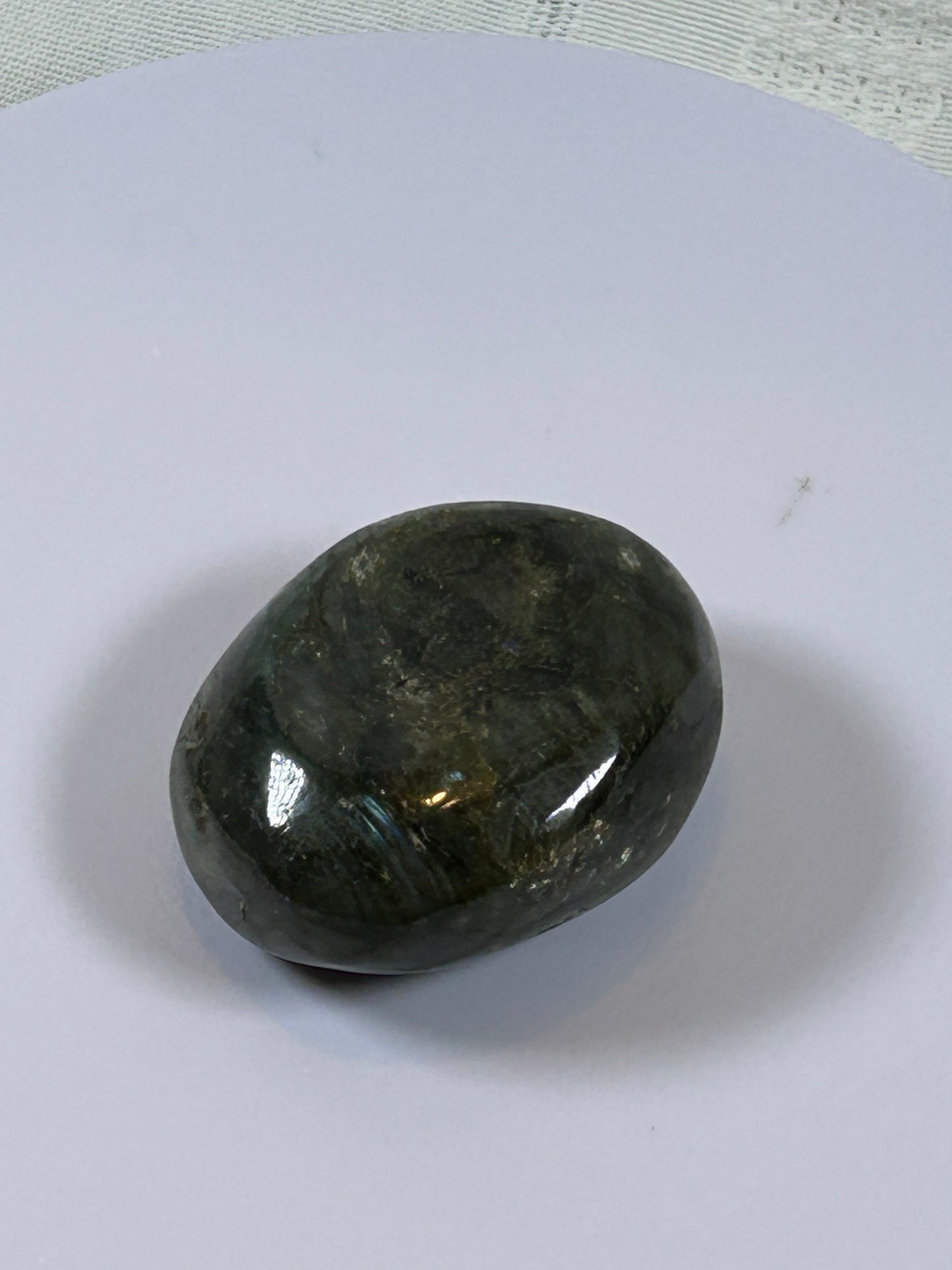 (#119) - LABRADORITE PALM STONE POLISHED - NEW