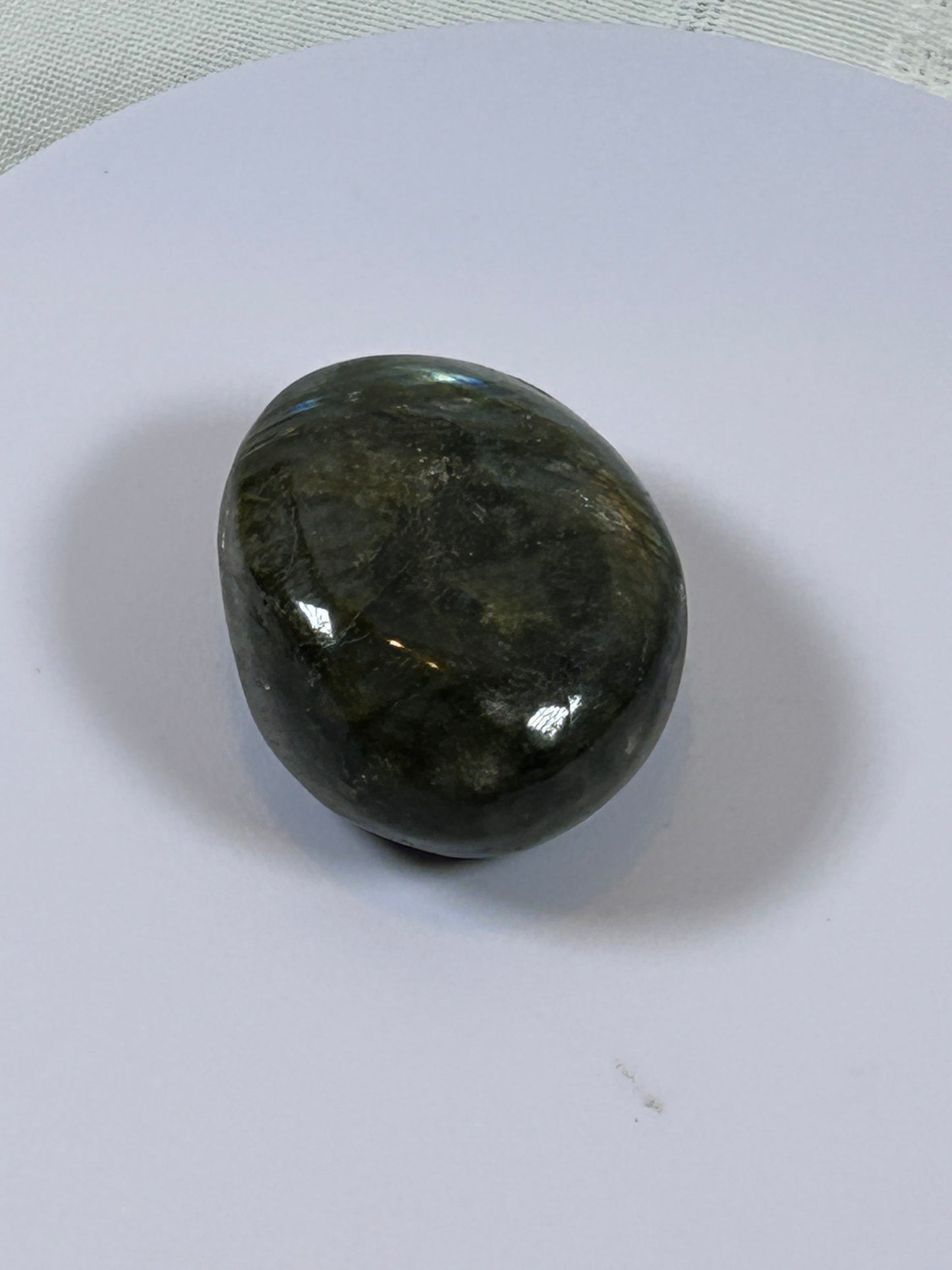(#119) - LABRADORITE PALM STONE POLISHED - NEW