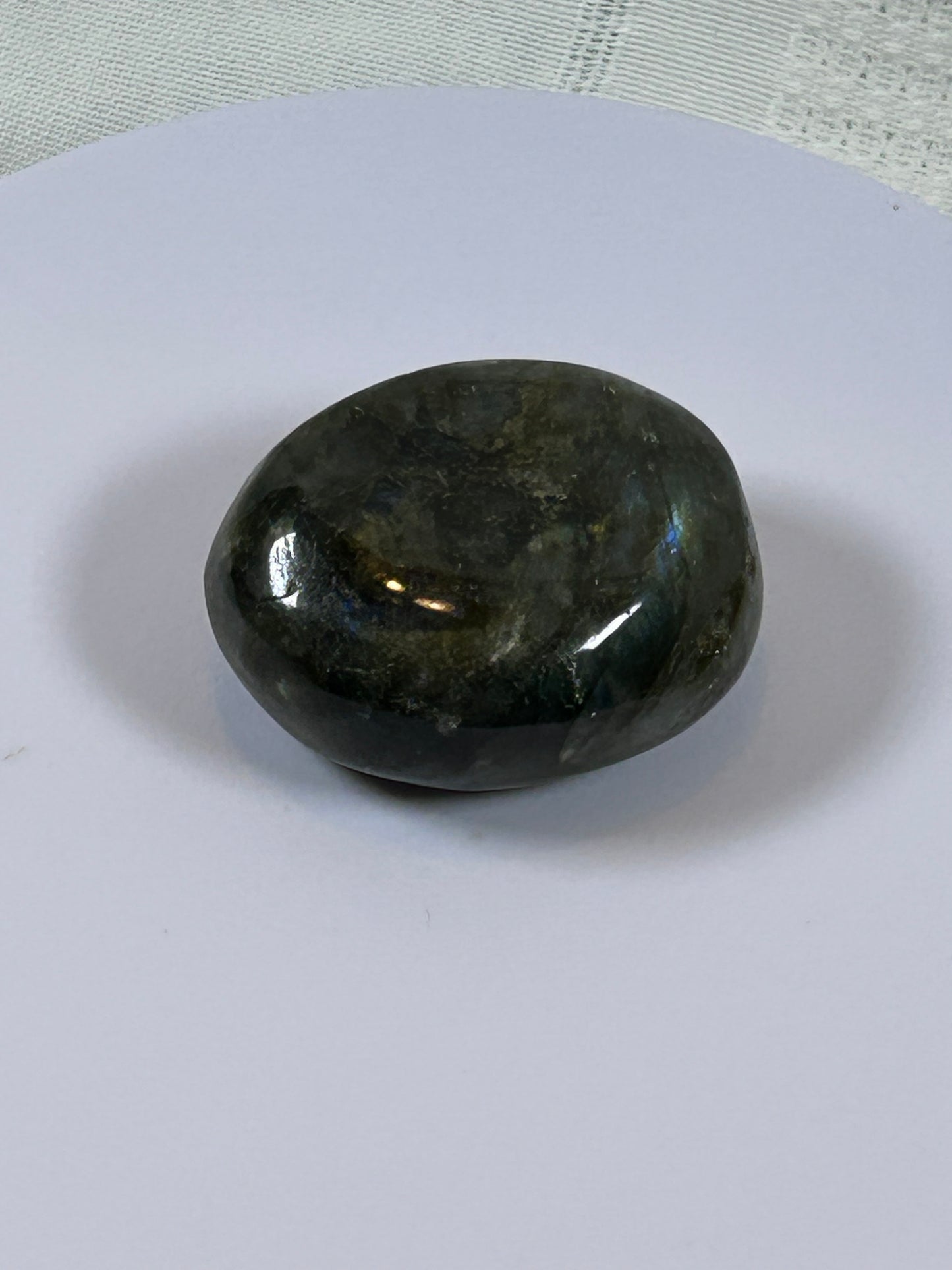 (#119) - LABRADORITE PALM STONE POLISHED - NEW