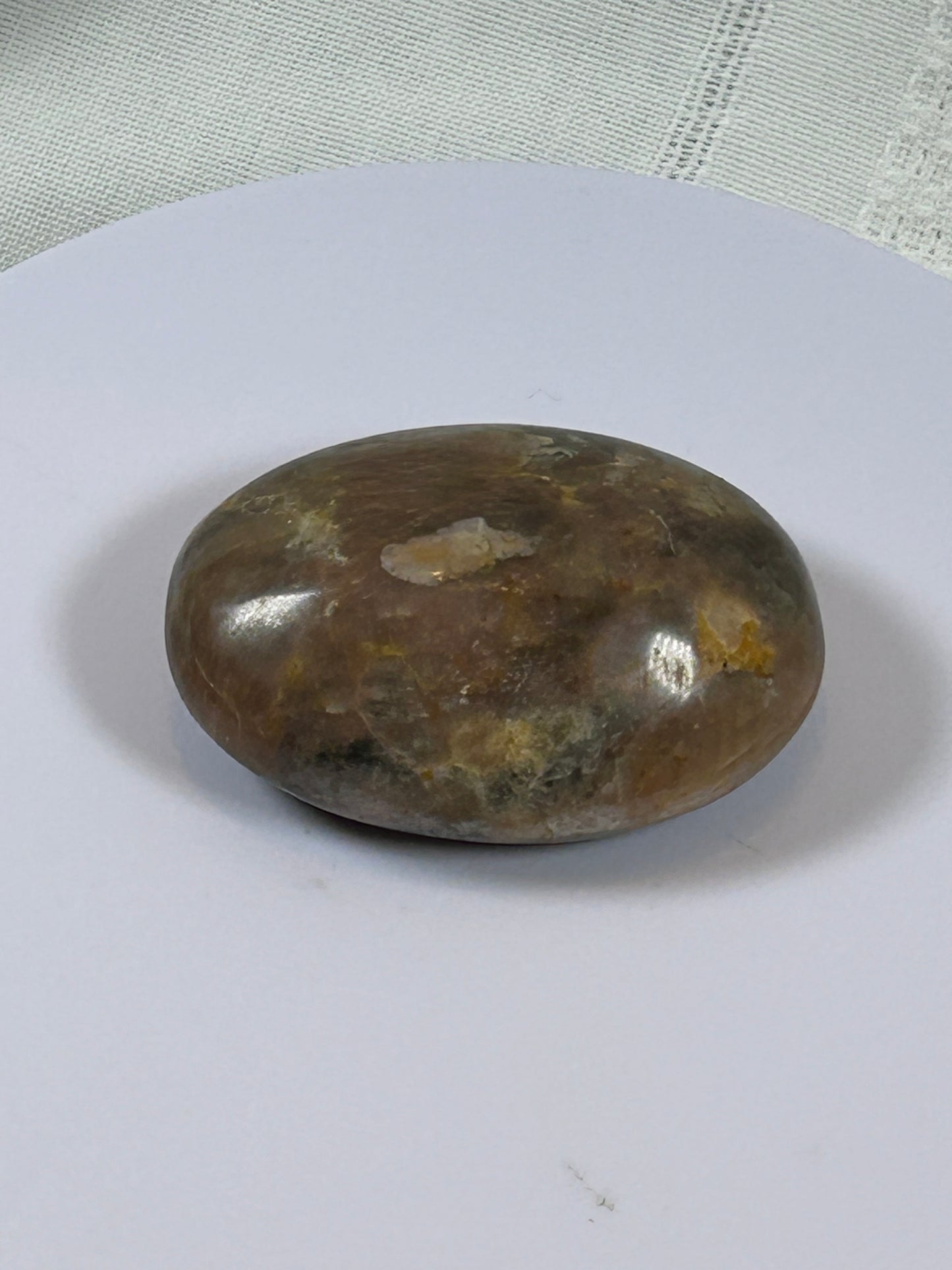 (#116) - BLACK MOONSTONE PALM STONE POLISHED - NEW