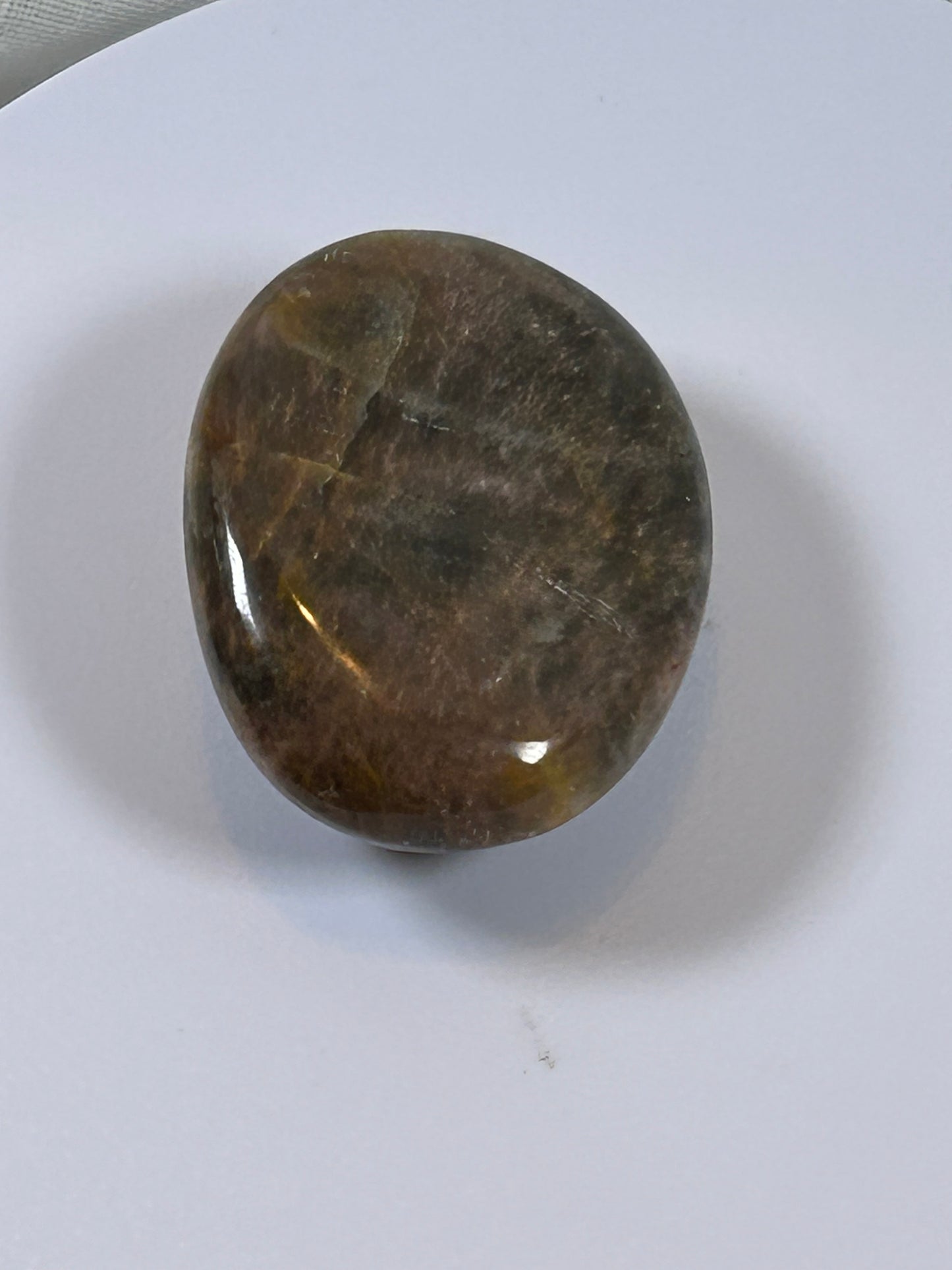 (#116) - BLACK MOONSTONE PALM STONE POLISHED - NEW