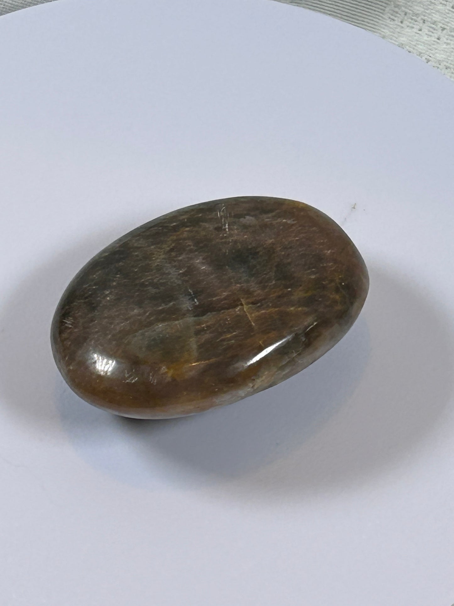 (#116) - BLACK MOONSTONE PALM STONE POLISHED - NEW