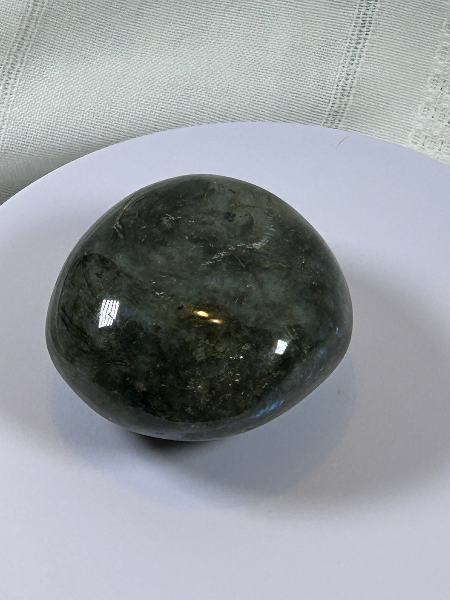 (#120) - LABRADORITE PALM STONE POLISHED - NEW