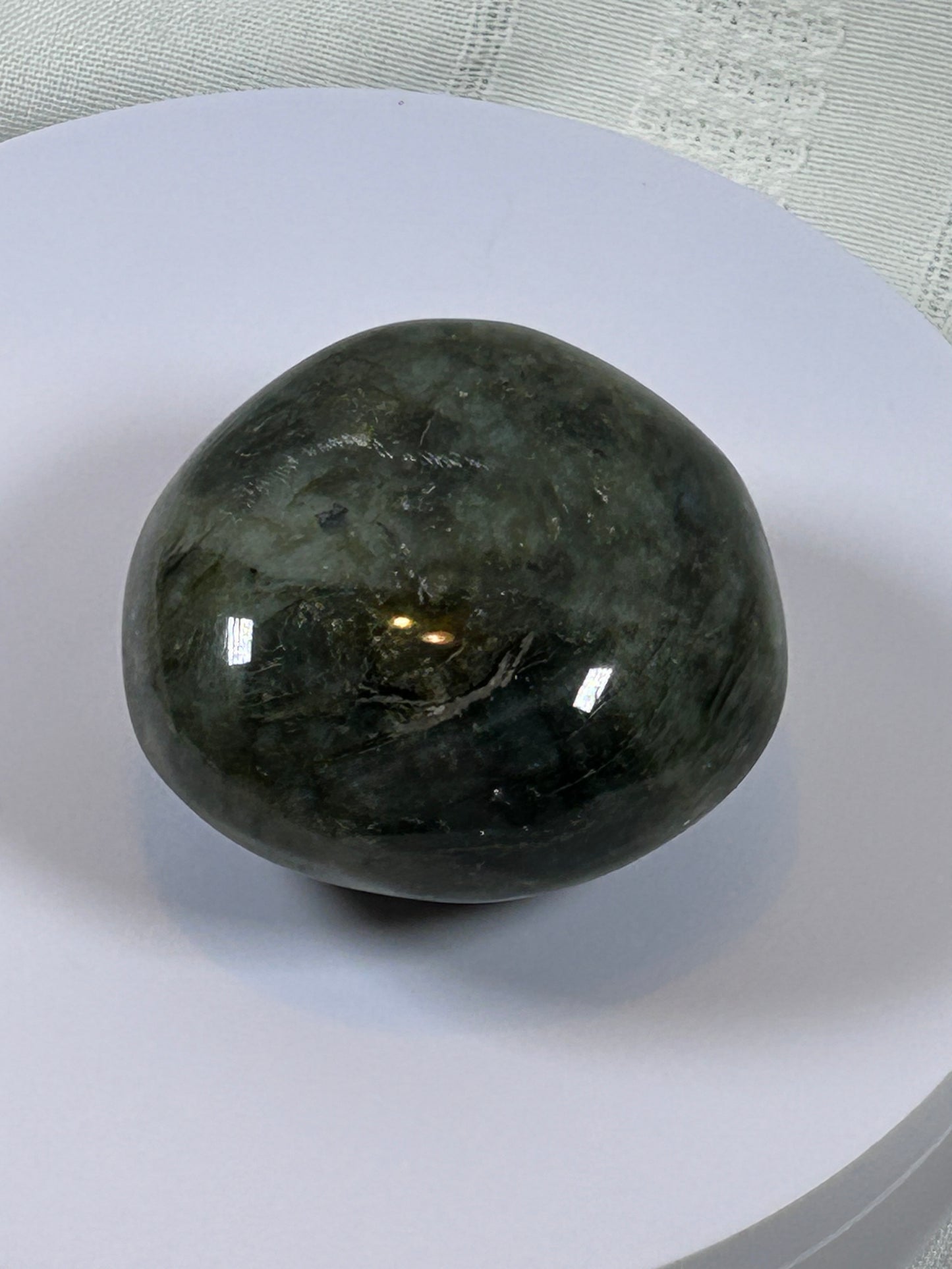 (#120) - LABRADORITE PALM STONE POLISHED - NEW