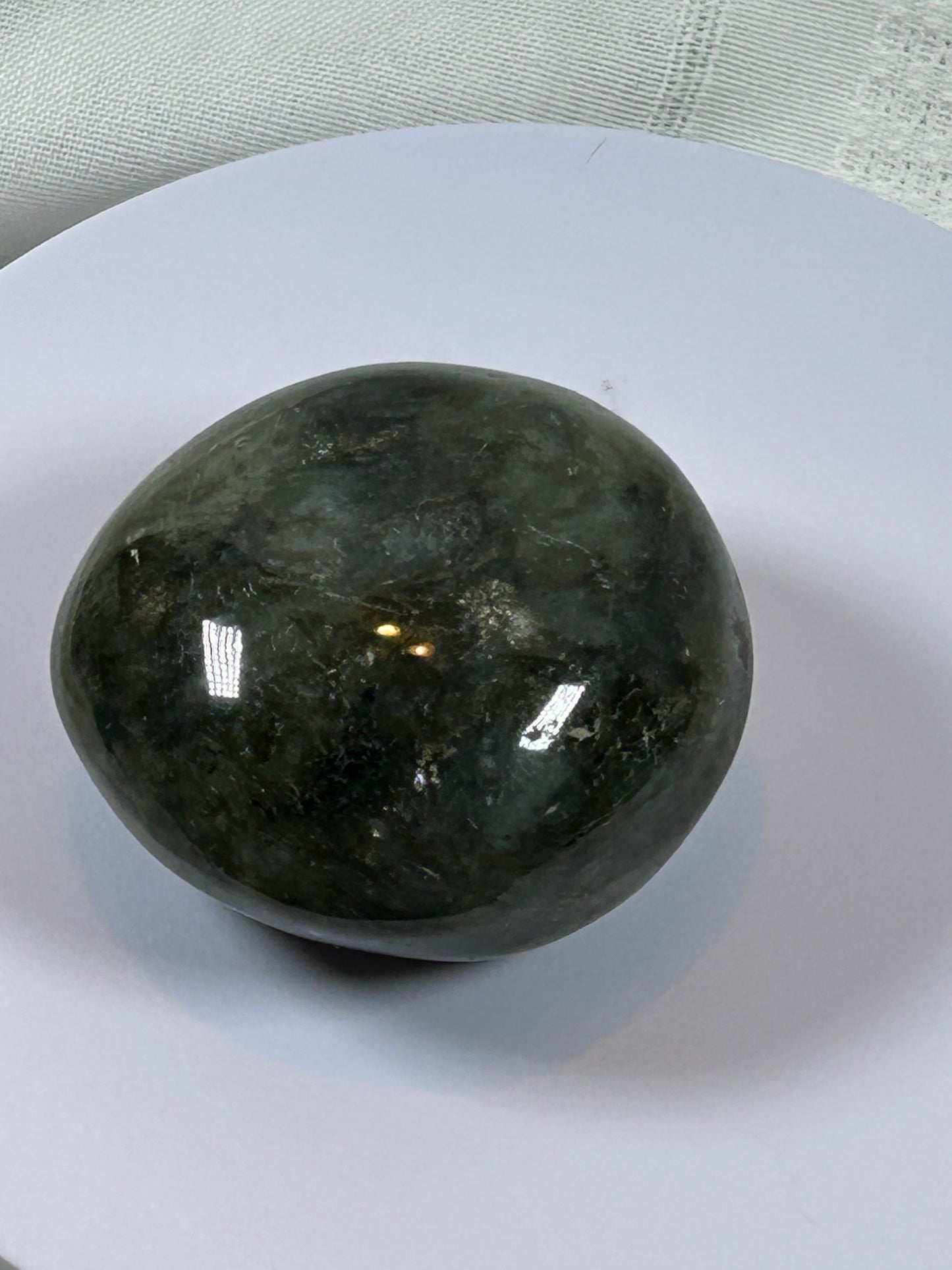 (#120) - LABRADORITE PALM STONE POLISHED - NEW