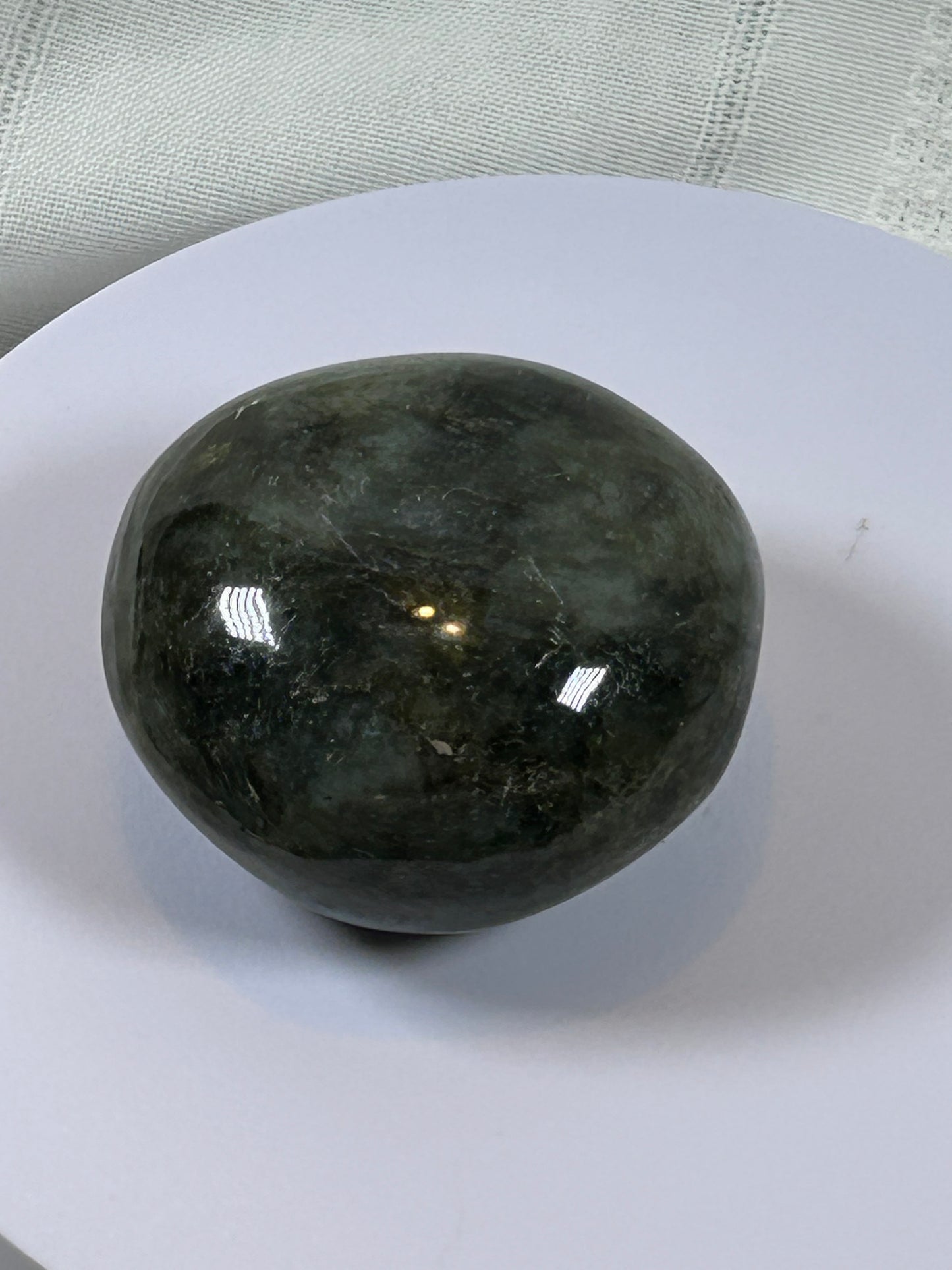 (#120) - LABRADORITE PALM STONE POLISHED - NEW