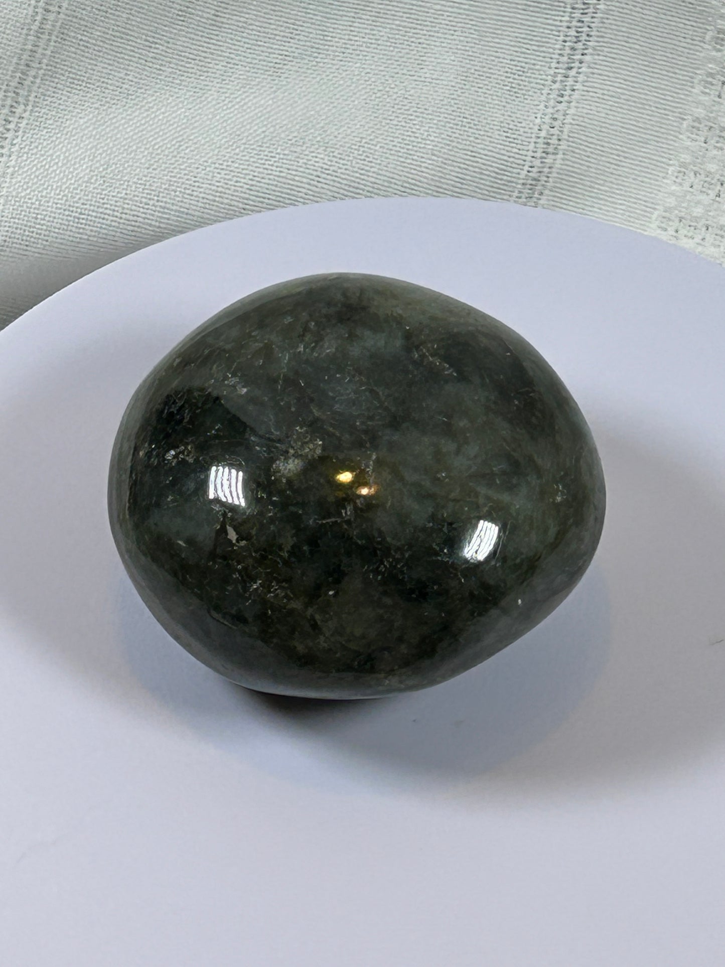 (#120) - LABRADORITE PALM STONE POLISHED - NEW