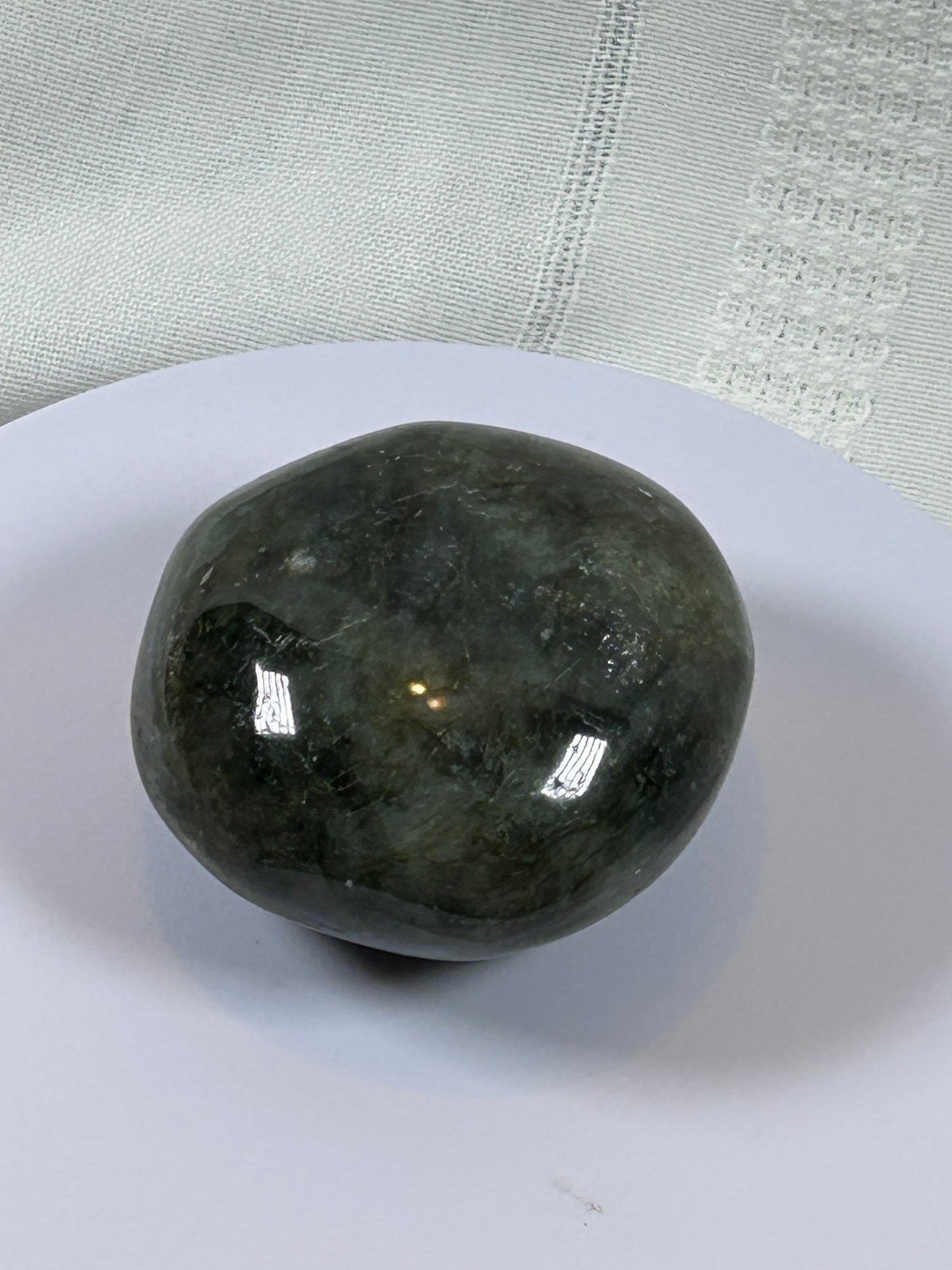 (#120) - LABRADORITE PALM STONE POLISHED - NEW