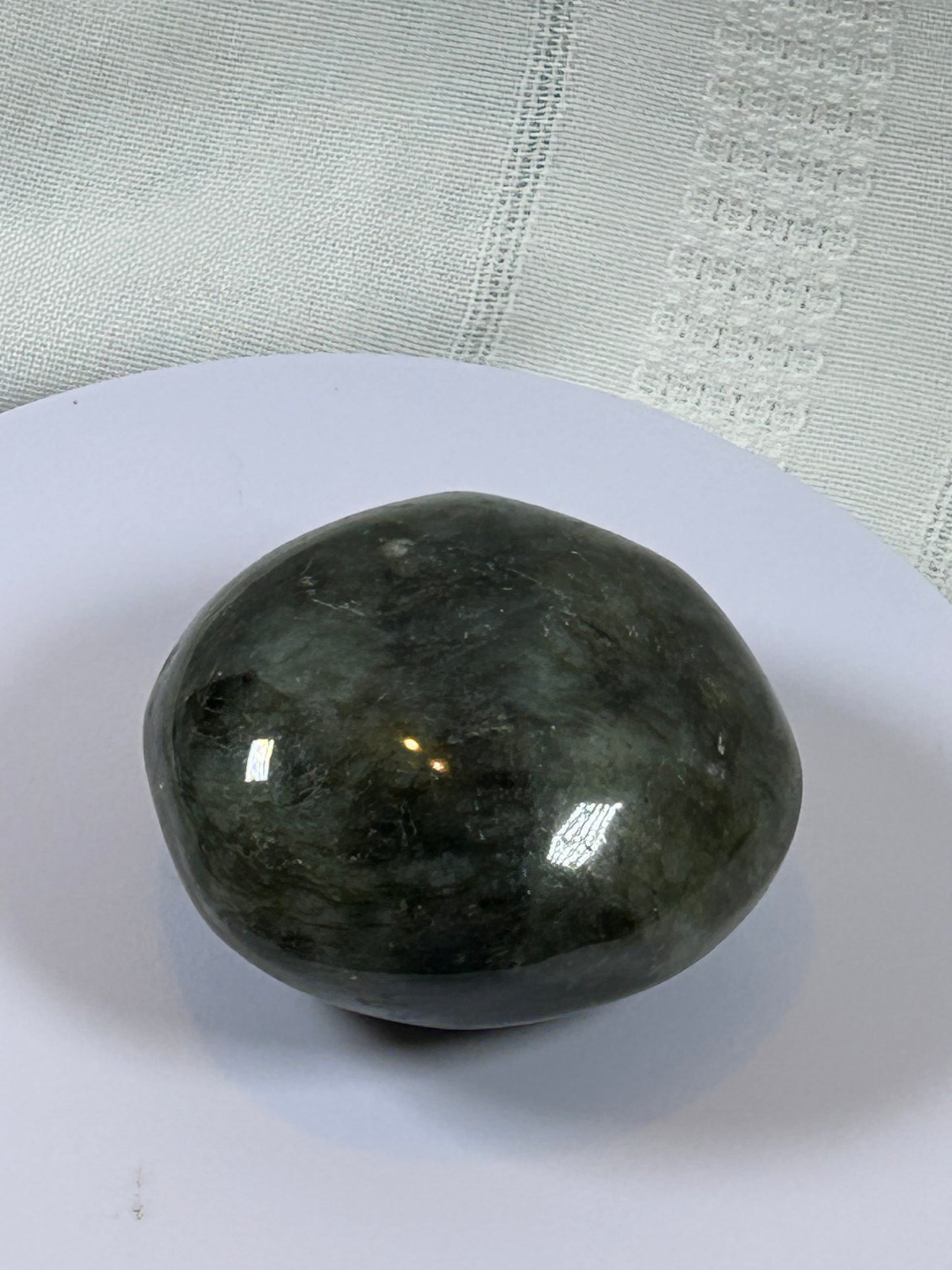 (#120) - LABRADORITE PALM STONE POLISHED - NEW