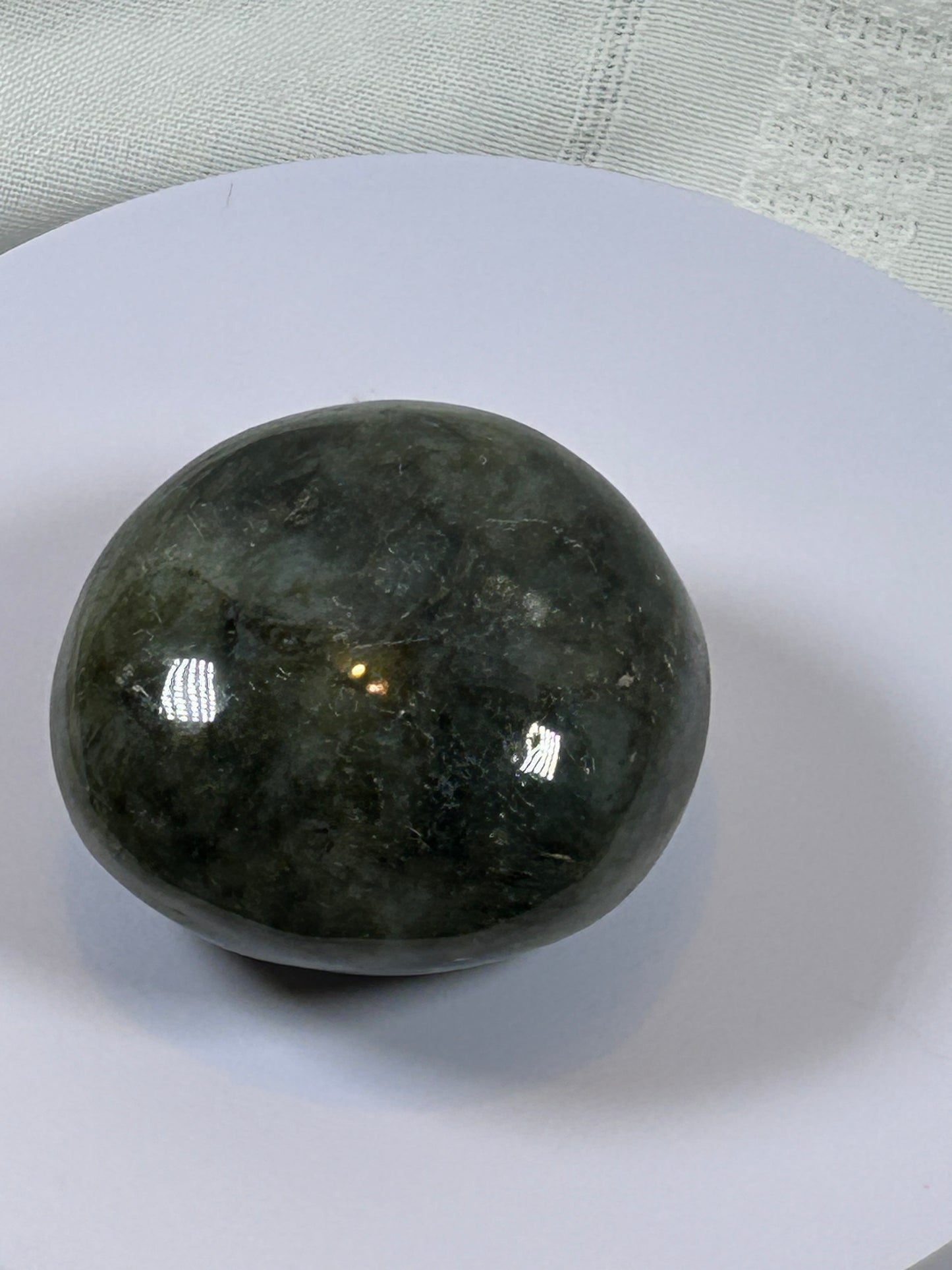 (#120) - LABRADORITE PALM STONE POLISHED - NEW