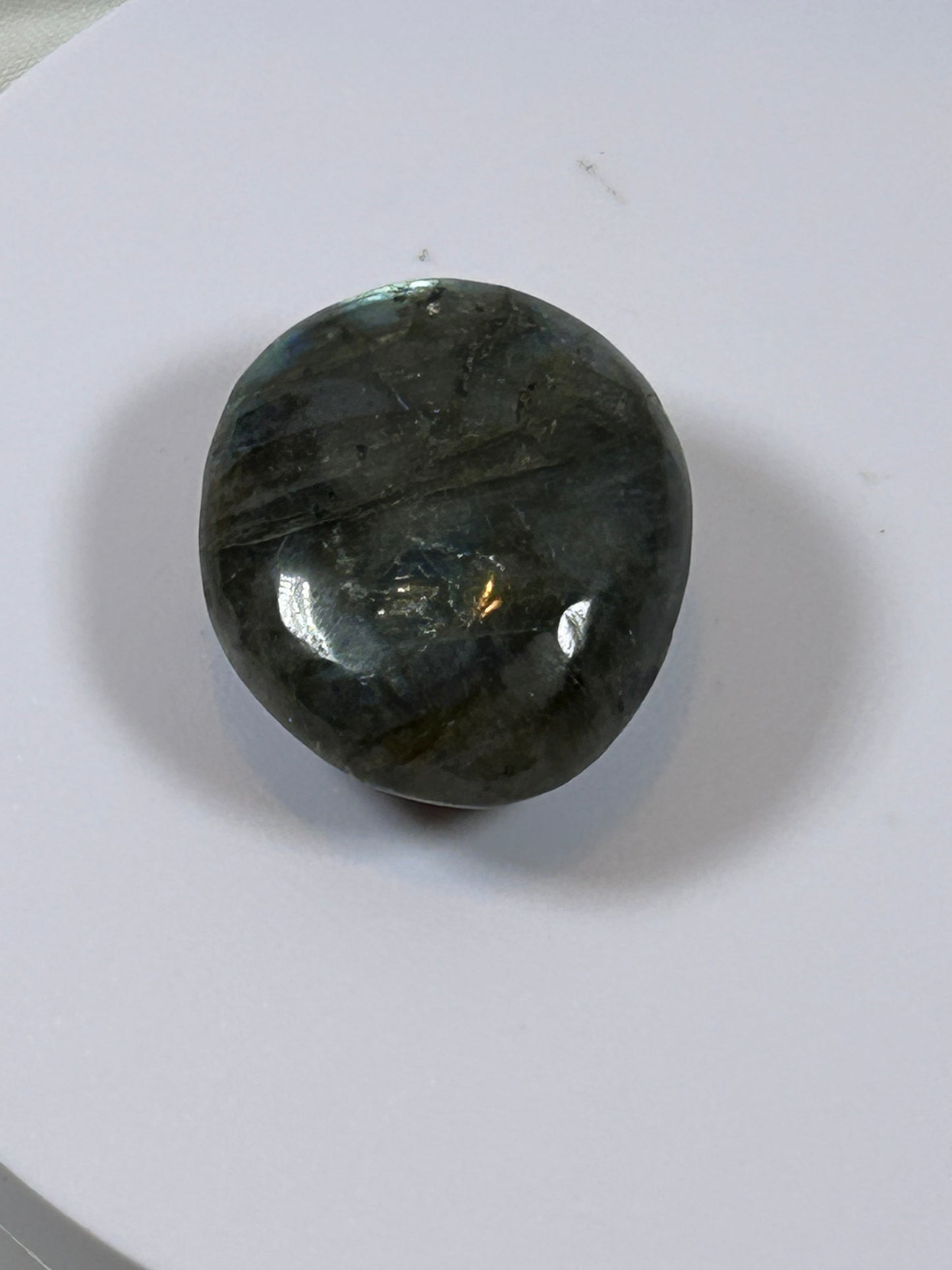 (#123) - LABRADORITE PALM STONE POLISHED - NEW