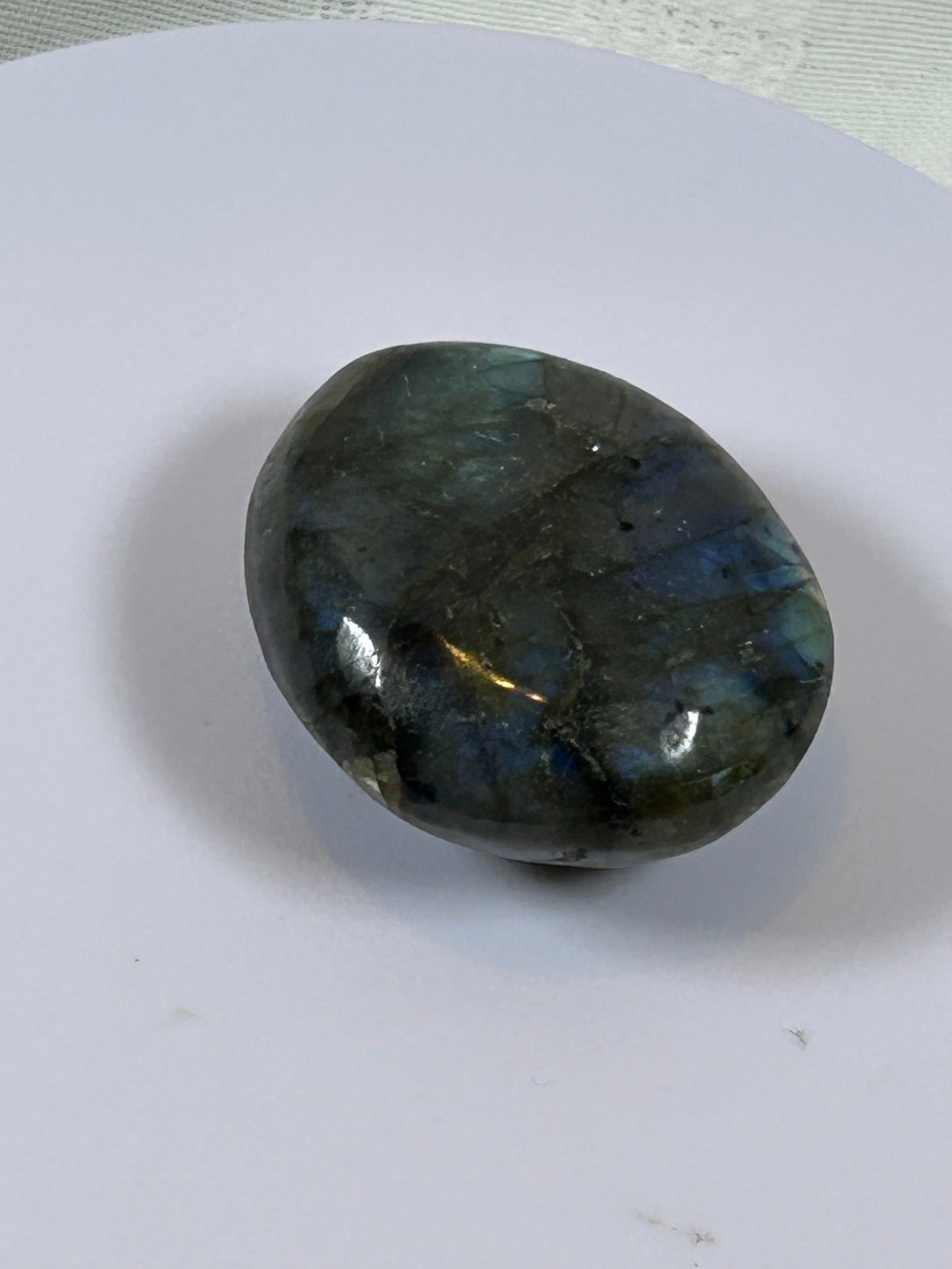 (#123) - LABRADORITE PALM STONE POLISHED - NEW