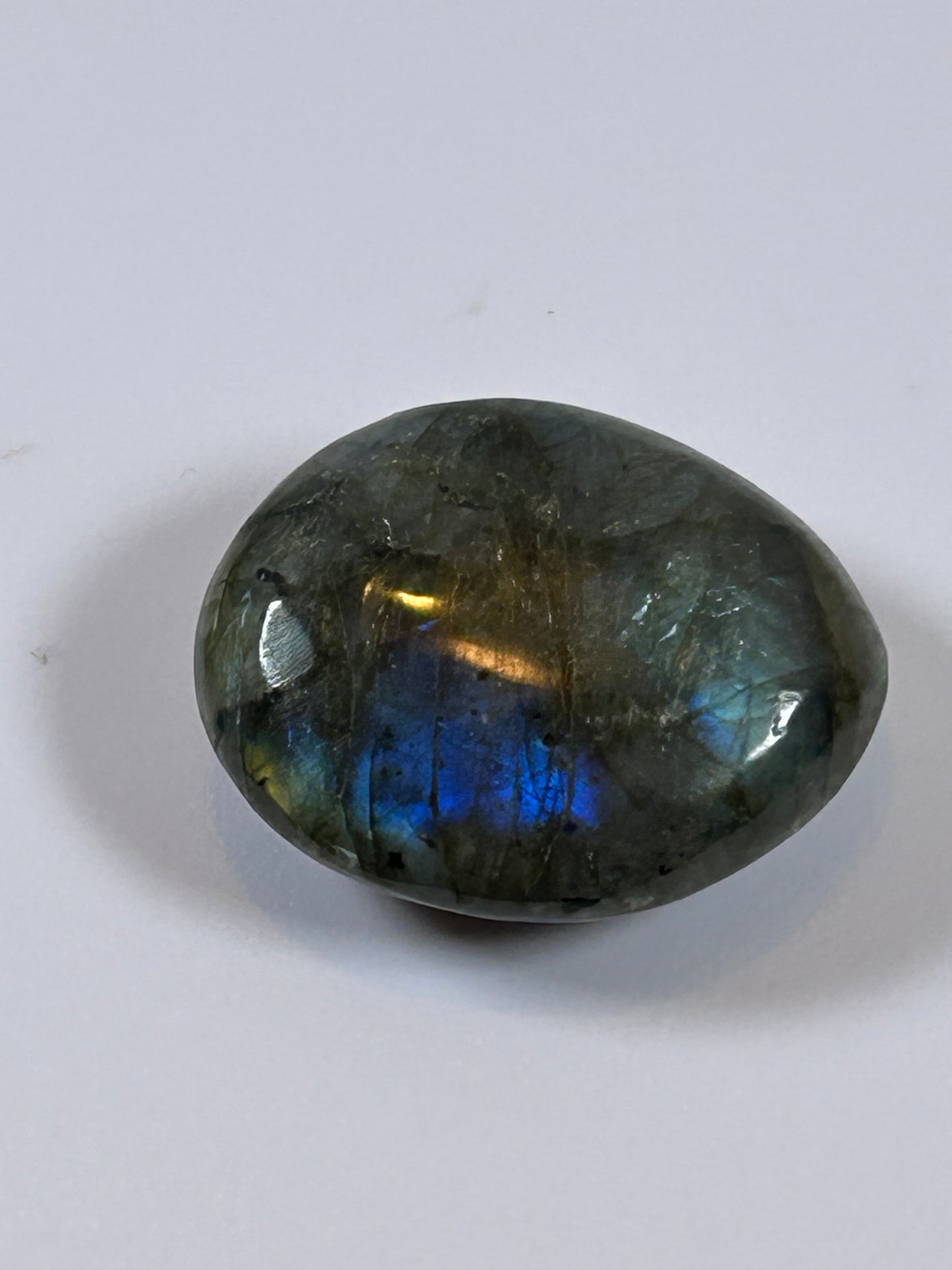 (#123) - LABRADORITE PALM STONE POLISHED - NEW