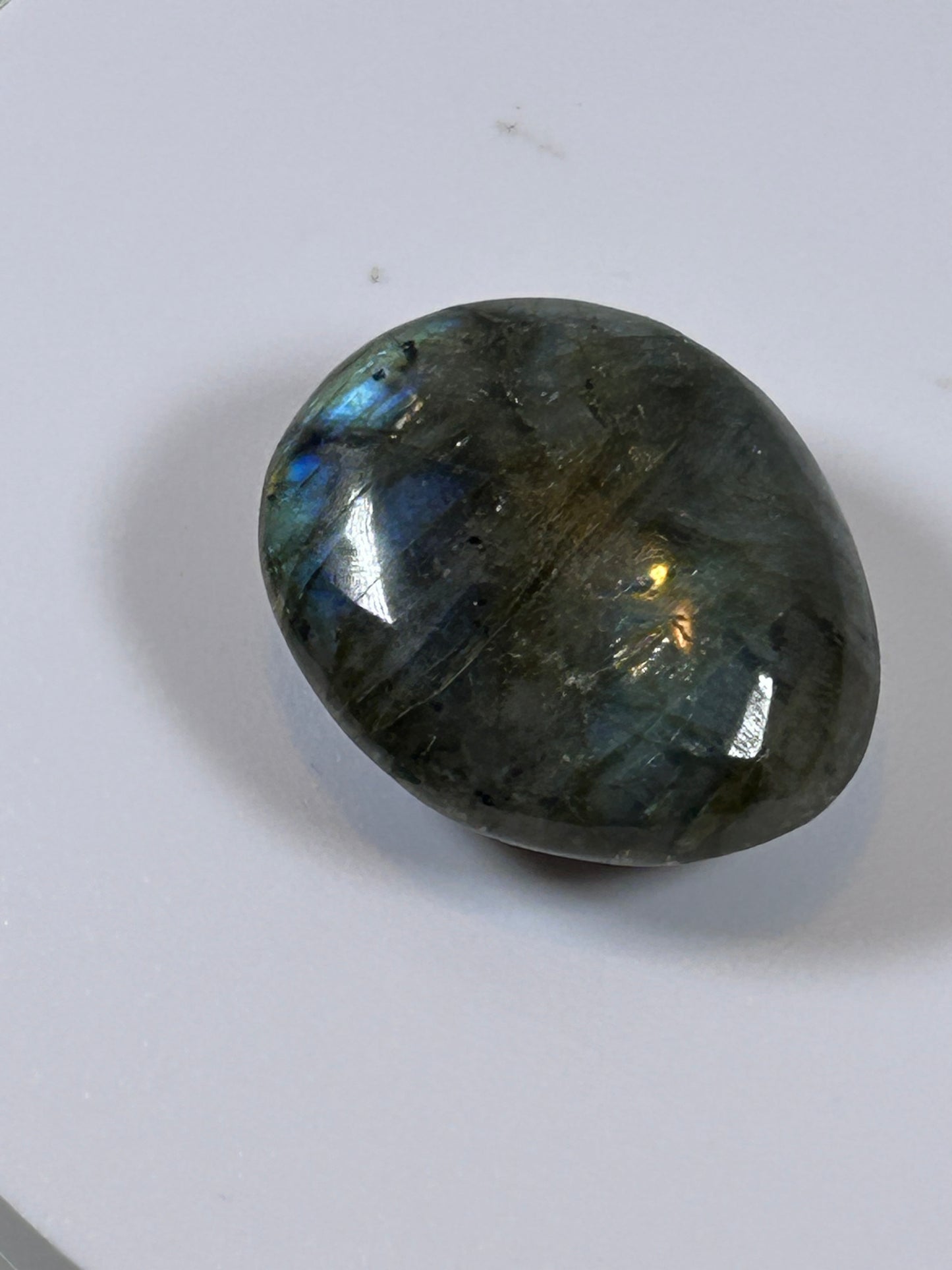 (#123) - LABRADORITE PALM STONE POLISHED - NEW