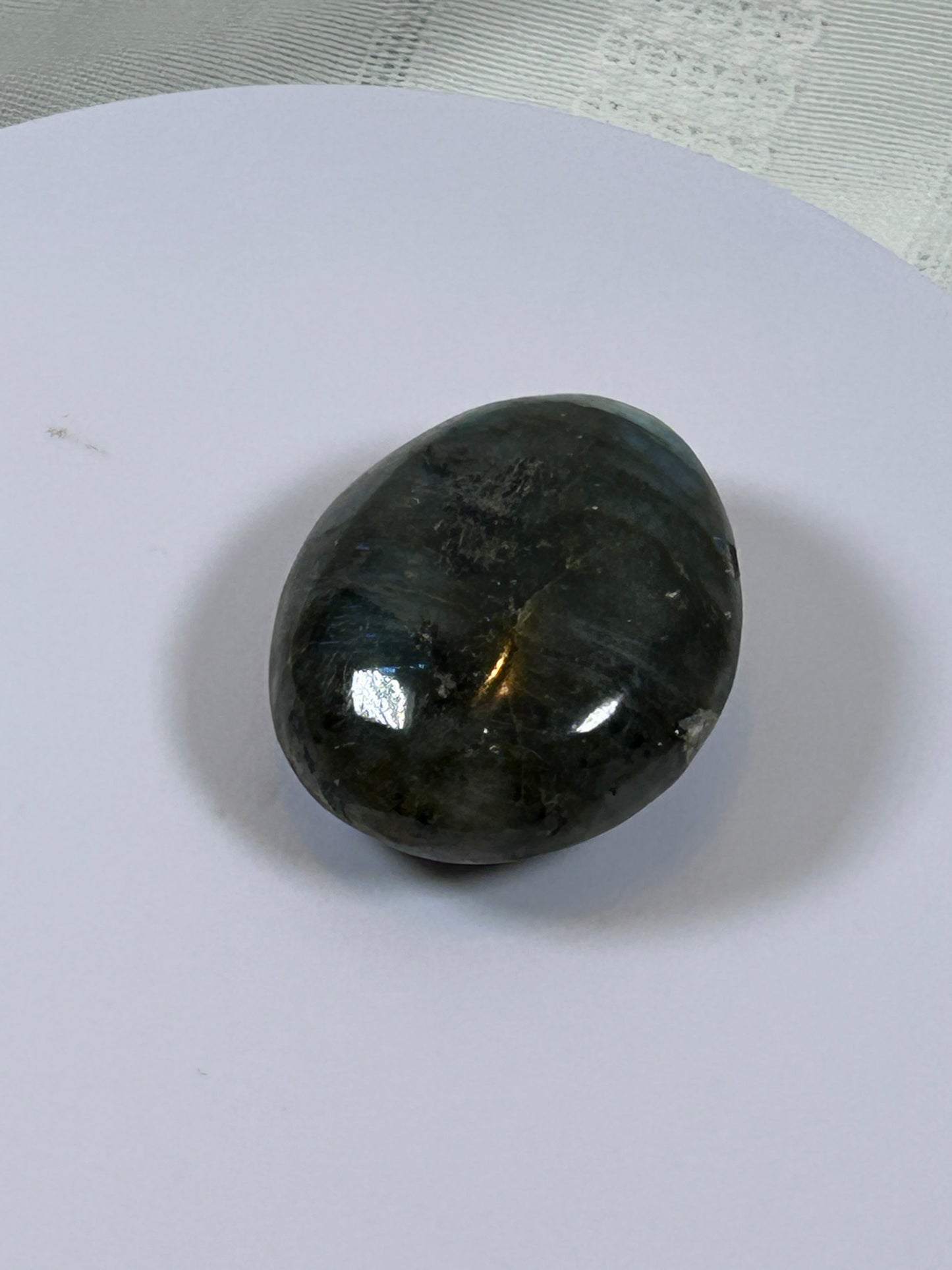 (#123) - LABRADORITE PALM STONE POLISHED - NEW