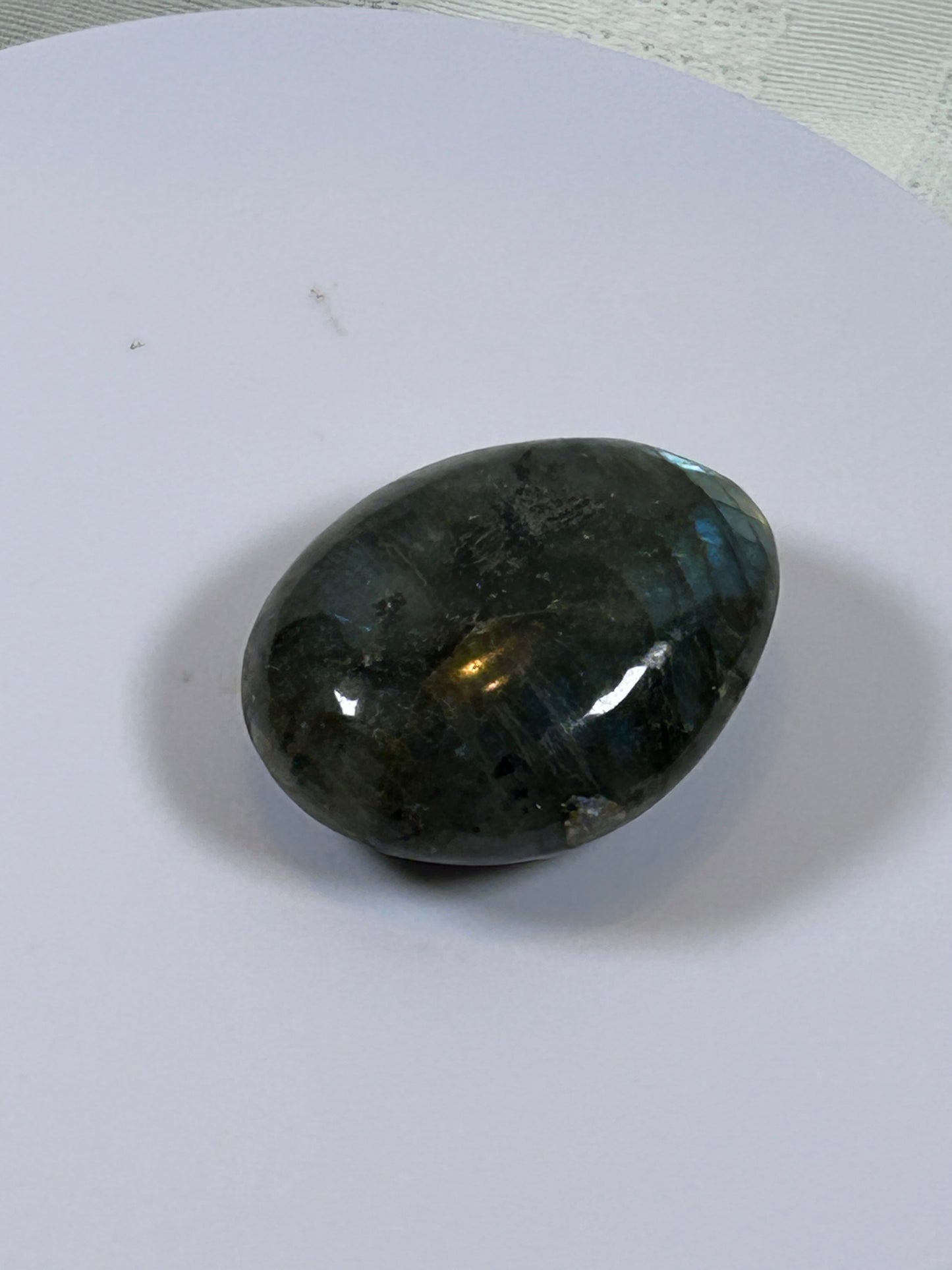 (#123) - LABRADORITE PALM STONE POLISHED - NEW