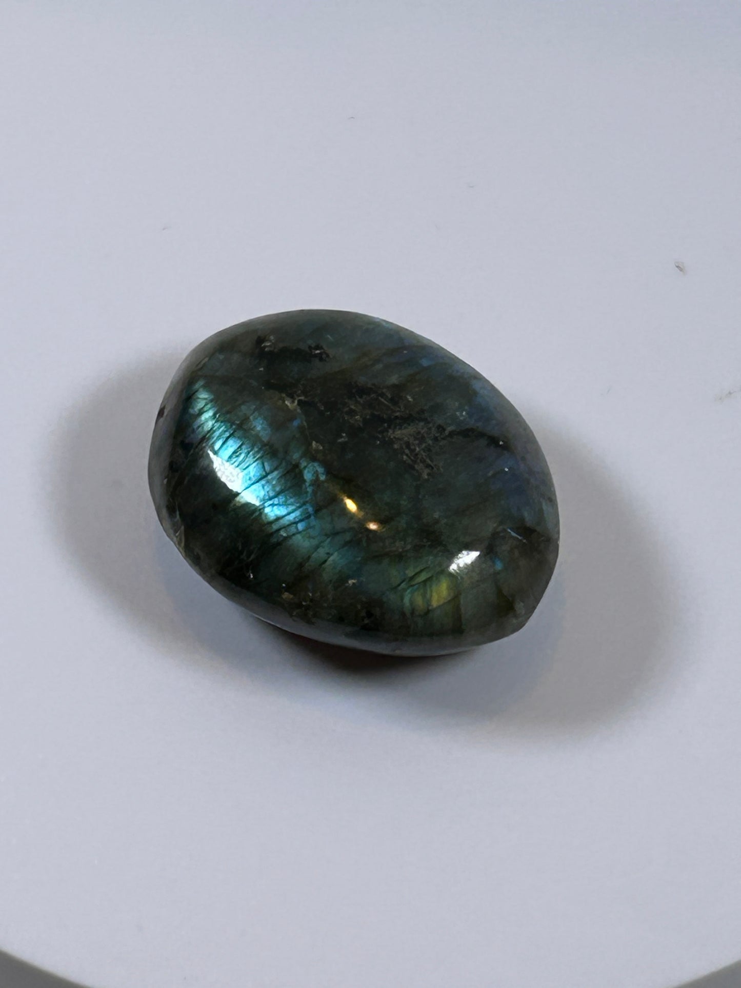 (#123) - LABRADORITE PALM STONE POLISHED - NEW