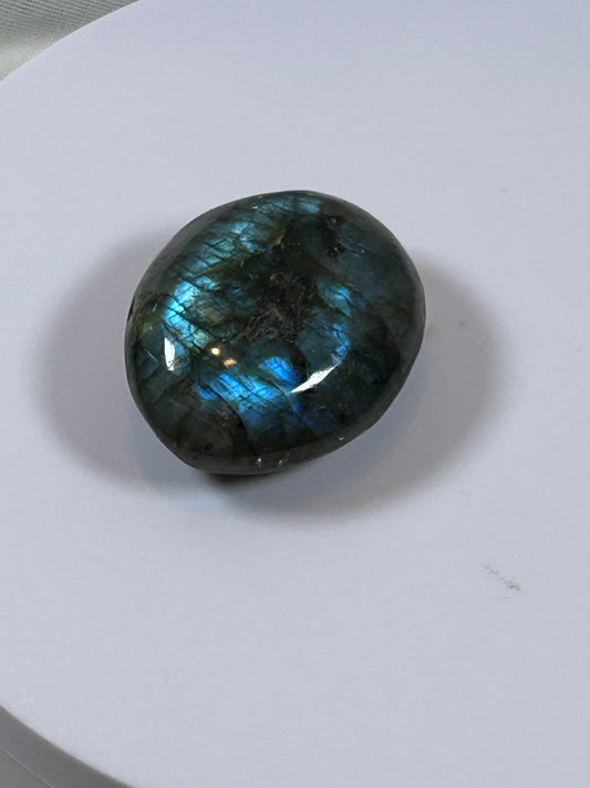(#123) - LABRADORITE PALM STONE POLISHED - NEW