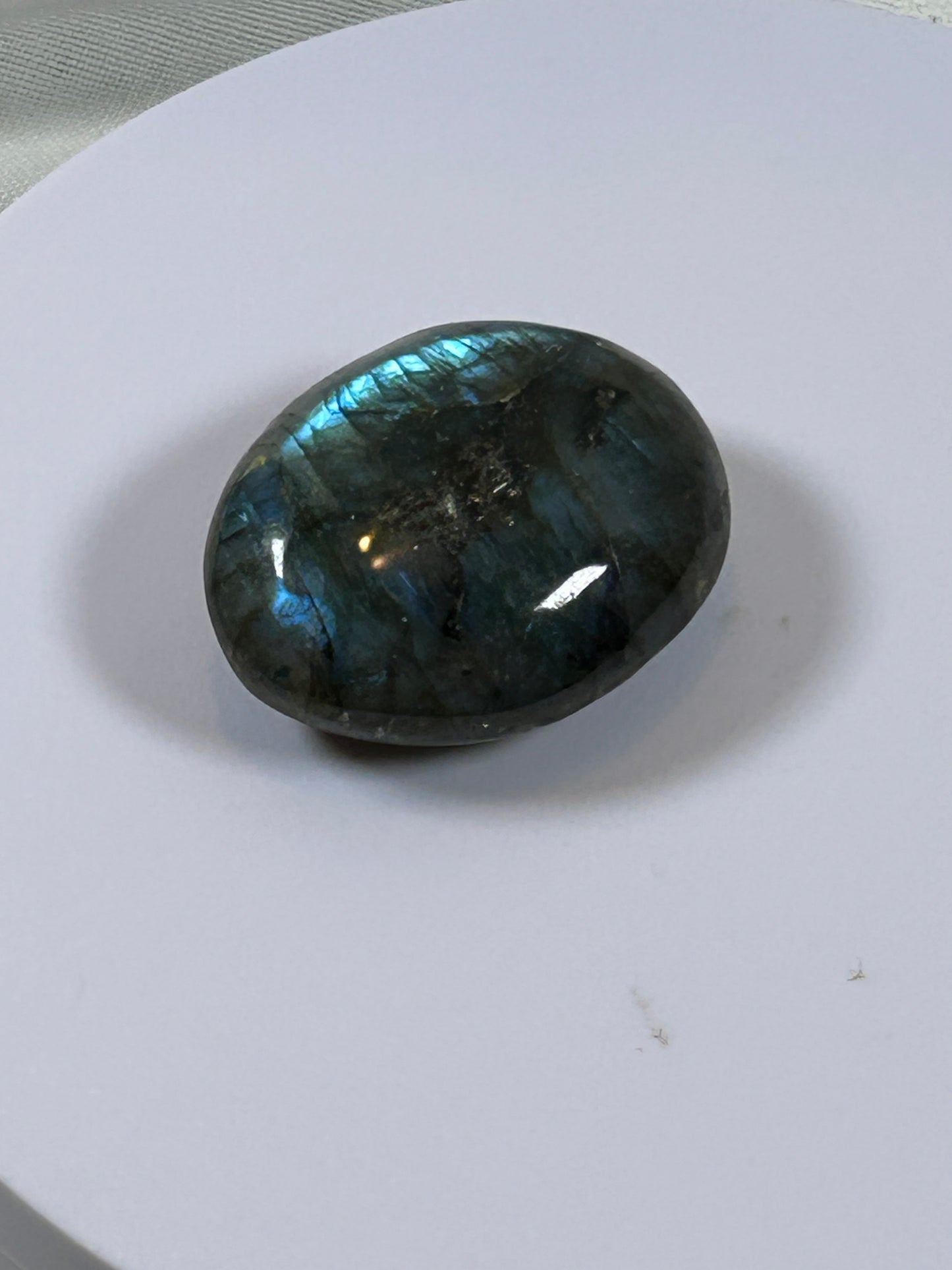 (#123) - LABRADORITE PALM STONE POLISHED - NEW