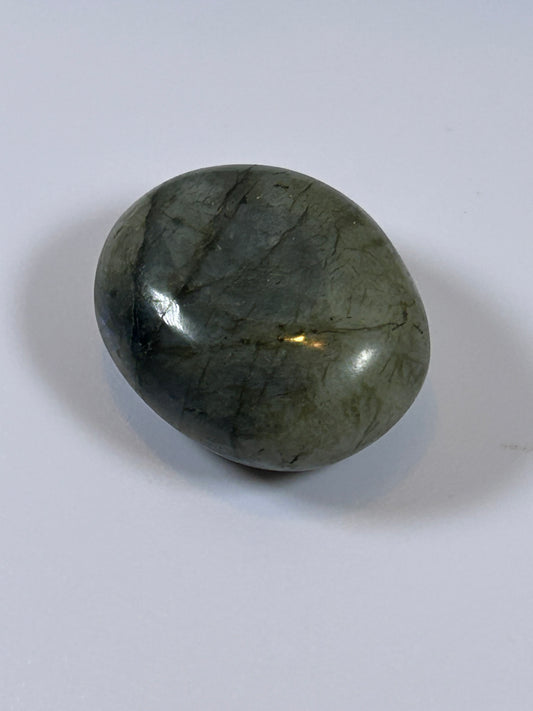 (#124) - LABRADORITE PALM STONE POLISHED - NEW
