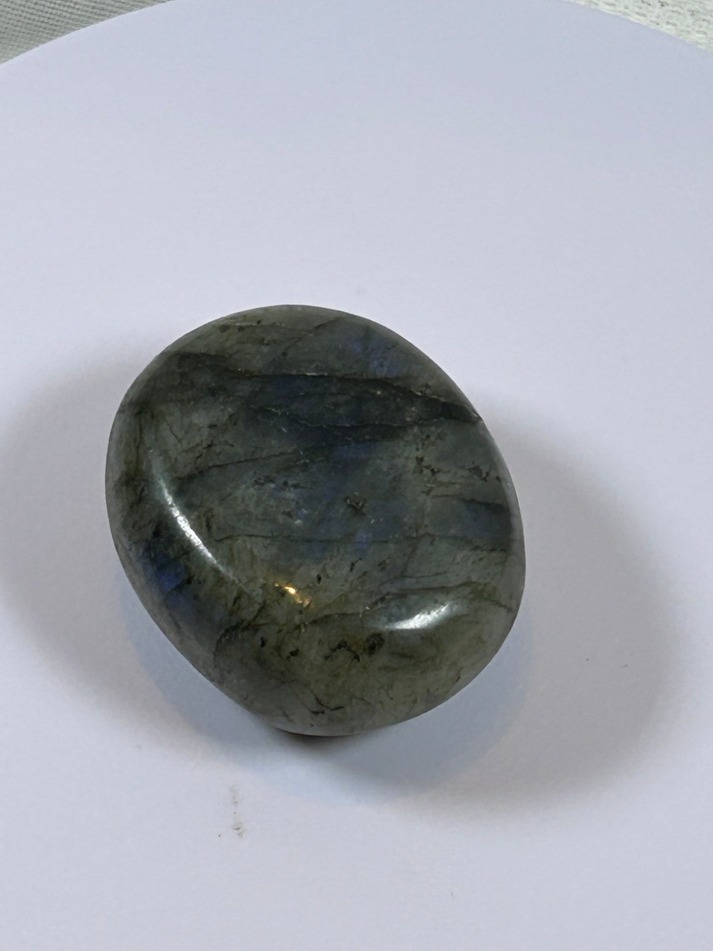 (#124) - LABRADORITE PALM STONE POLISHED - NEW