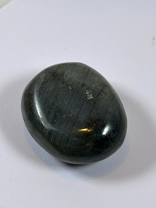 (#125) - LABRADORITE PALM STONE POLISHED - NEW
