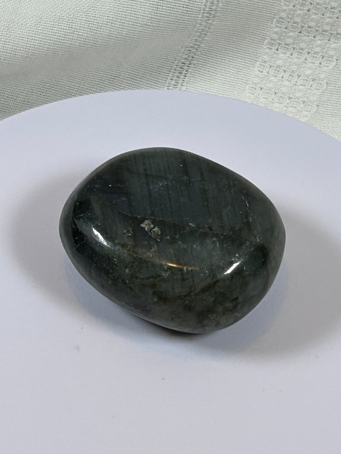 (#125) - LABRADORITE PALM STONE POLISHED - NEW