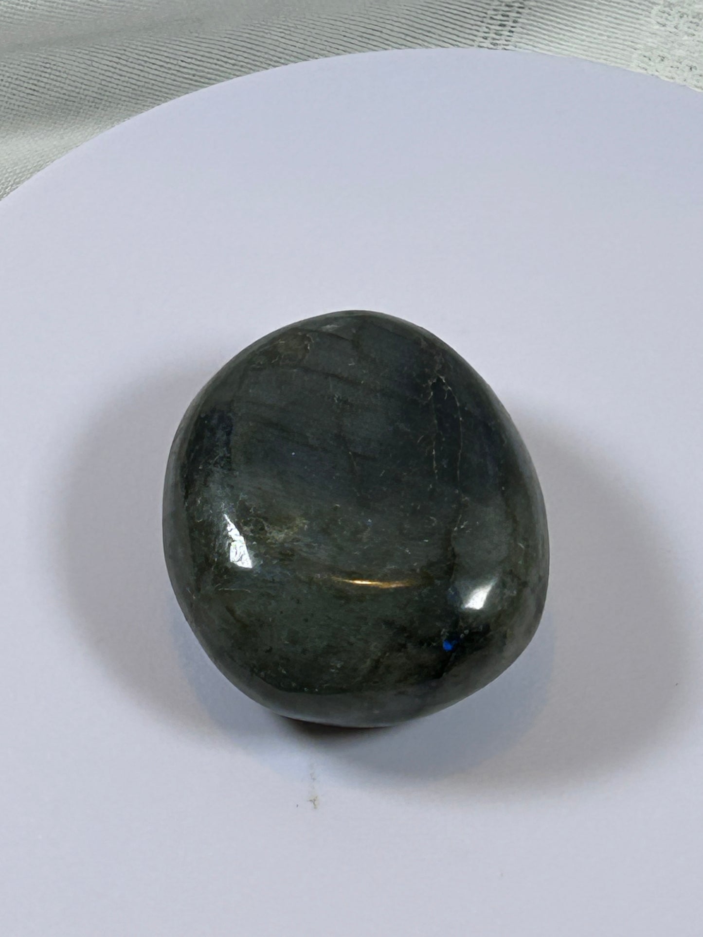 (#125) - LABRADORITE PALM STONE POLISHED - NEW