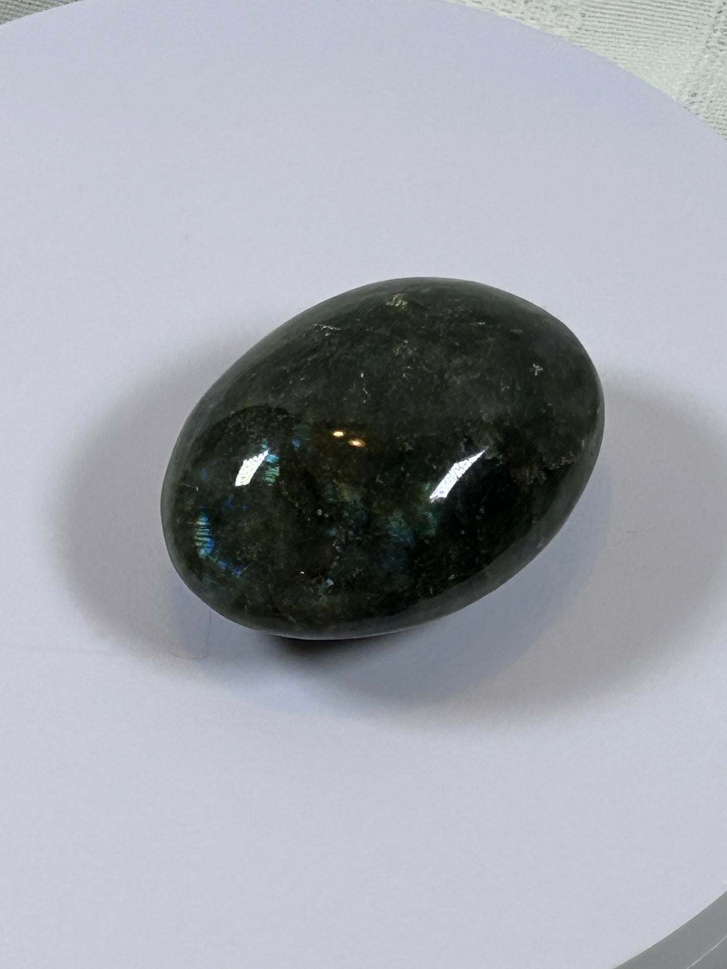 (#126) - LABRADORITE PALM STONE POLISHED - NEW