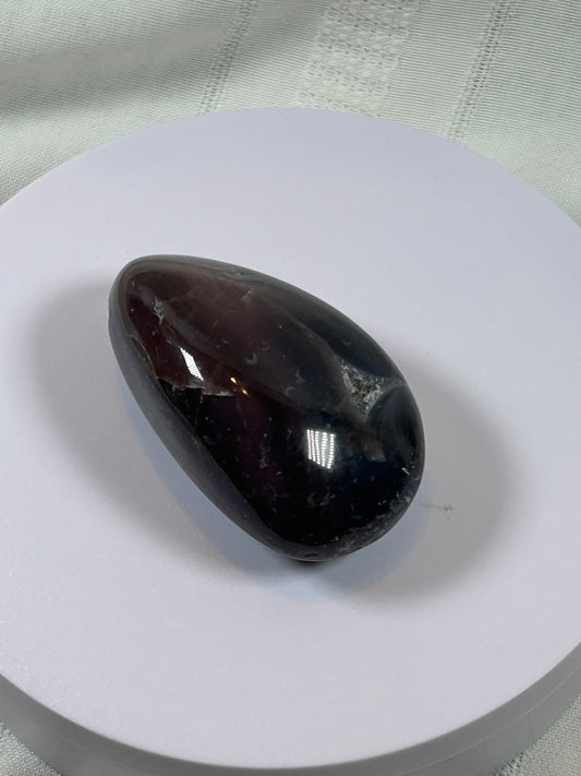 (#129) - AGATE PALM STONE POLISHED - NEW