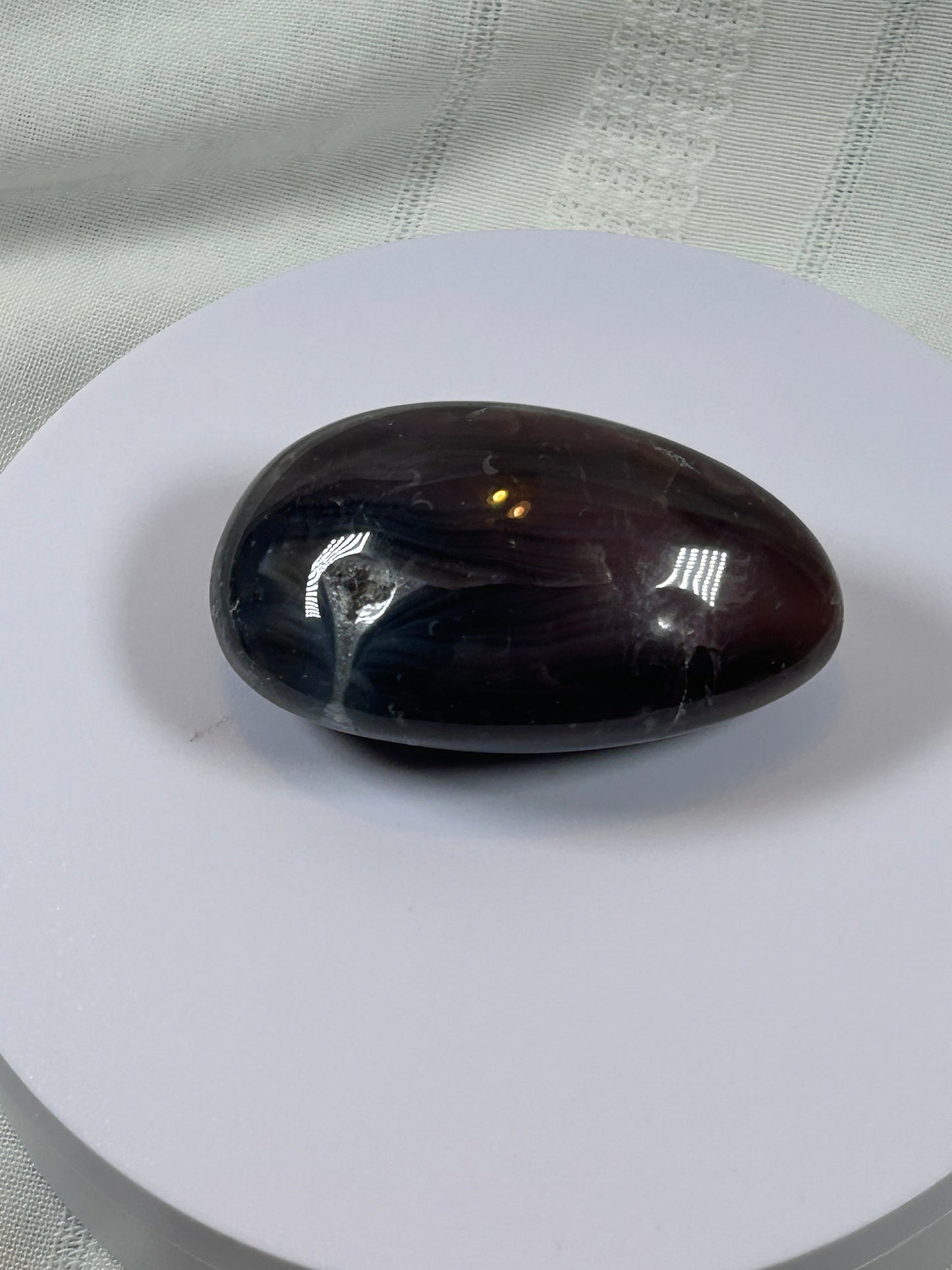 (#129) - AGATE PALM STONE POLISHED - NEW