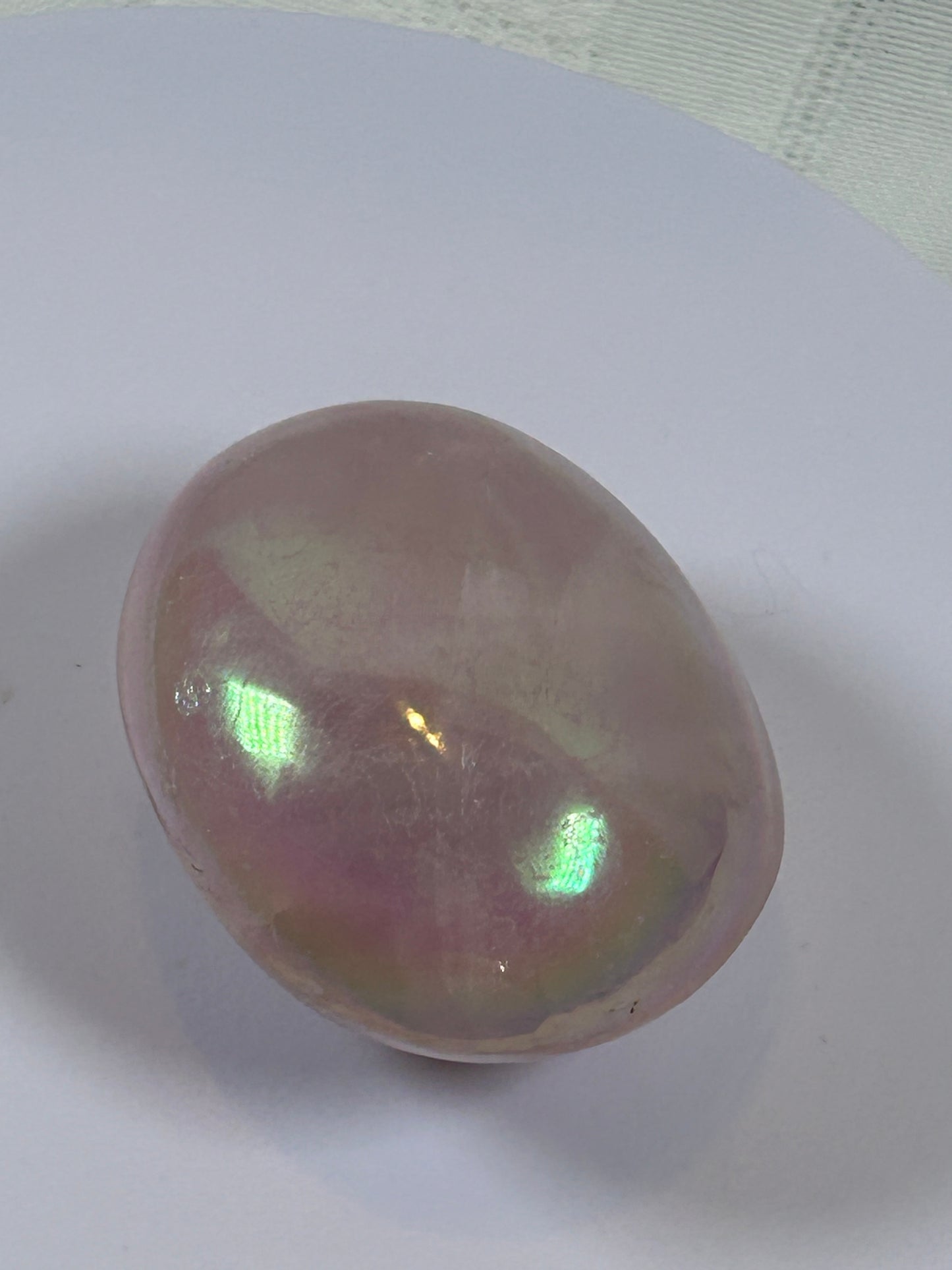 (#131) - ANGEL AURA QUARTZ PALM STONE POLISHED - NEW
