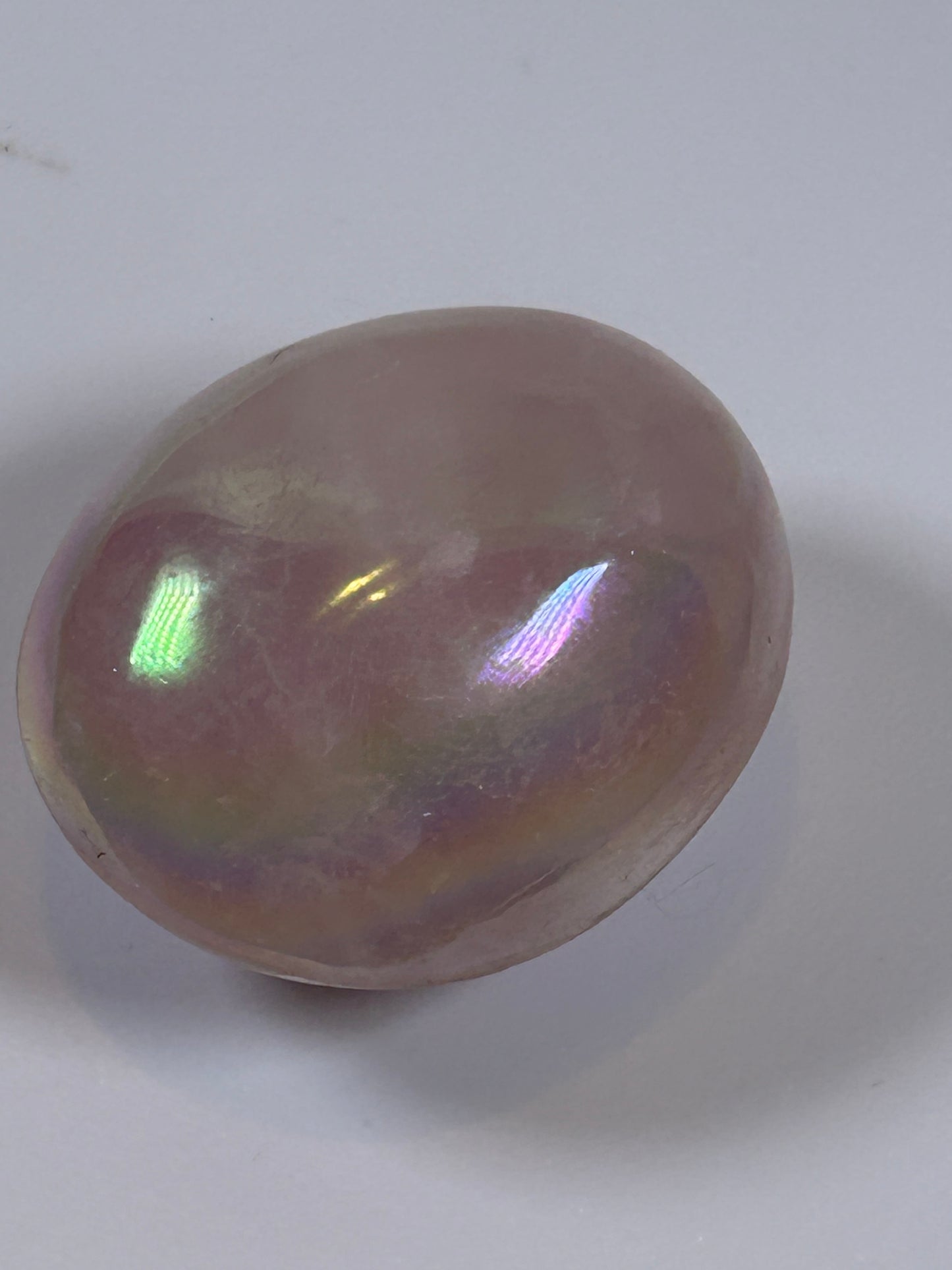 (#131) - ANGEL AURA QUARTZ PALM STONE POLISHED - NEW