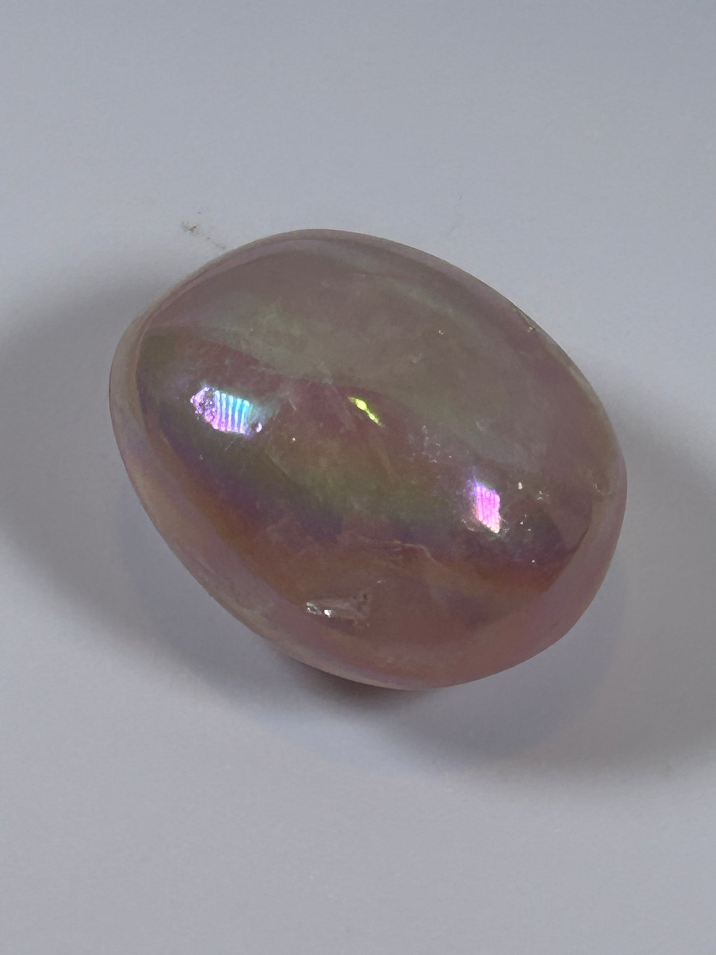 (#132) - ANGEL AURA QUARTZ PALM STONE POLISHED - NEW